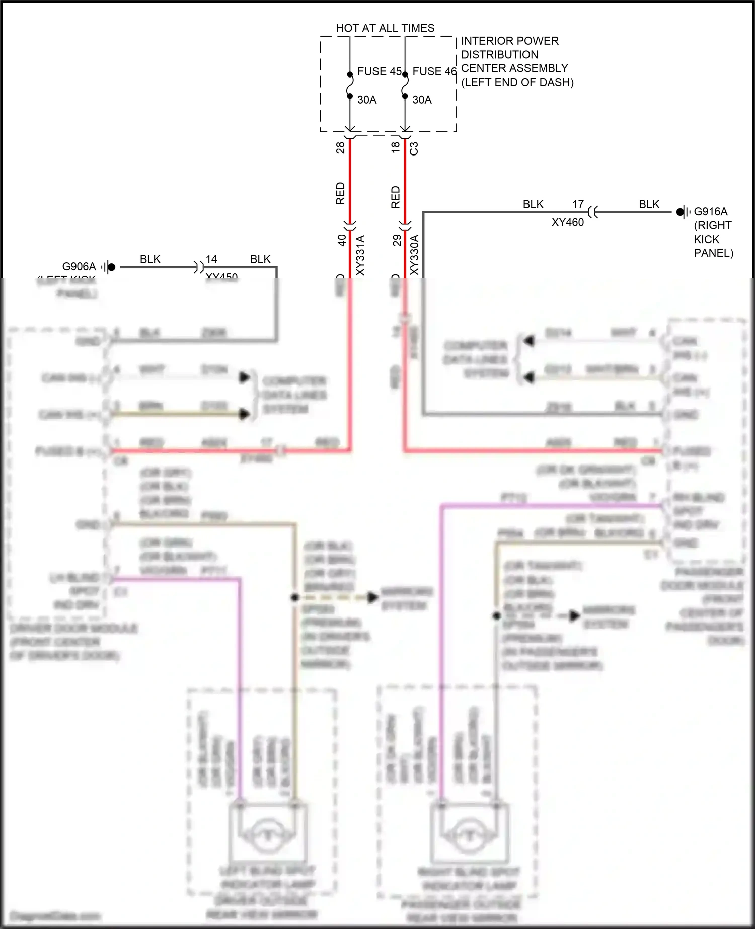 Wiring diagram brn/red for RAM 1500 V (2018-2024) (1 of 11)