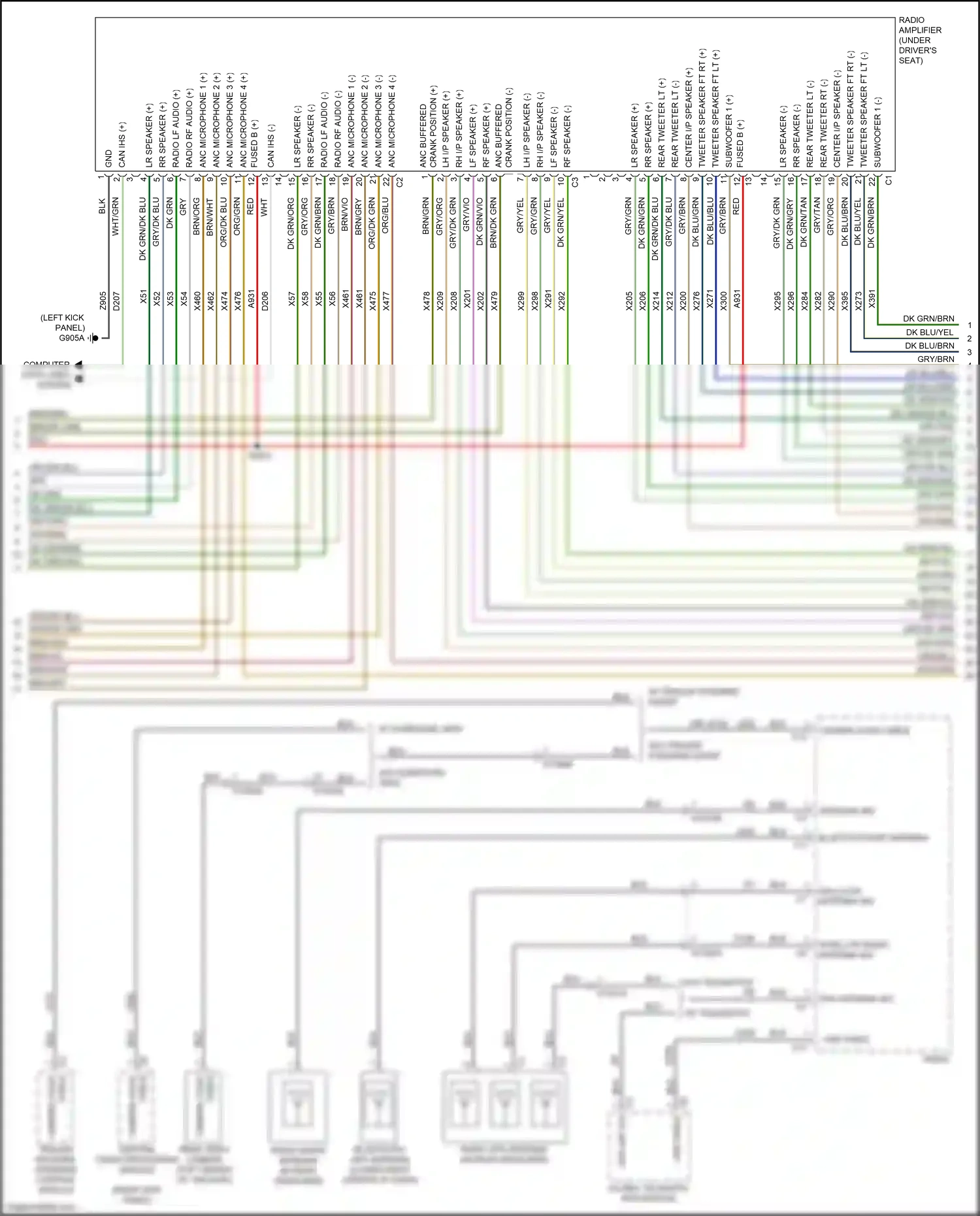 Wiring diagram dk grn/dk blu for RAM 1500 V (2018-2024) (5 of 22)