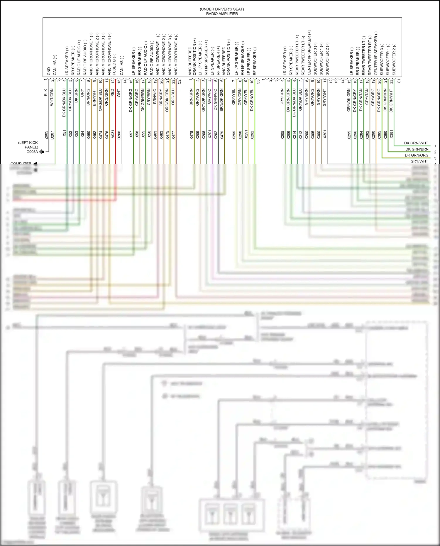 Wiring diagram dk grn/org for RAM 1500 V (2018-2024) (3 of 35)