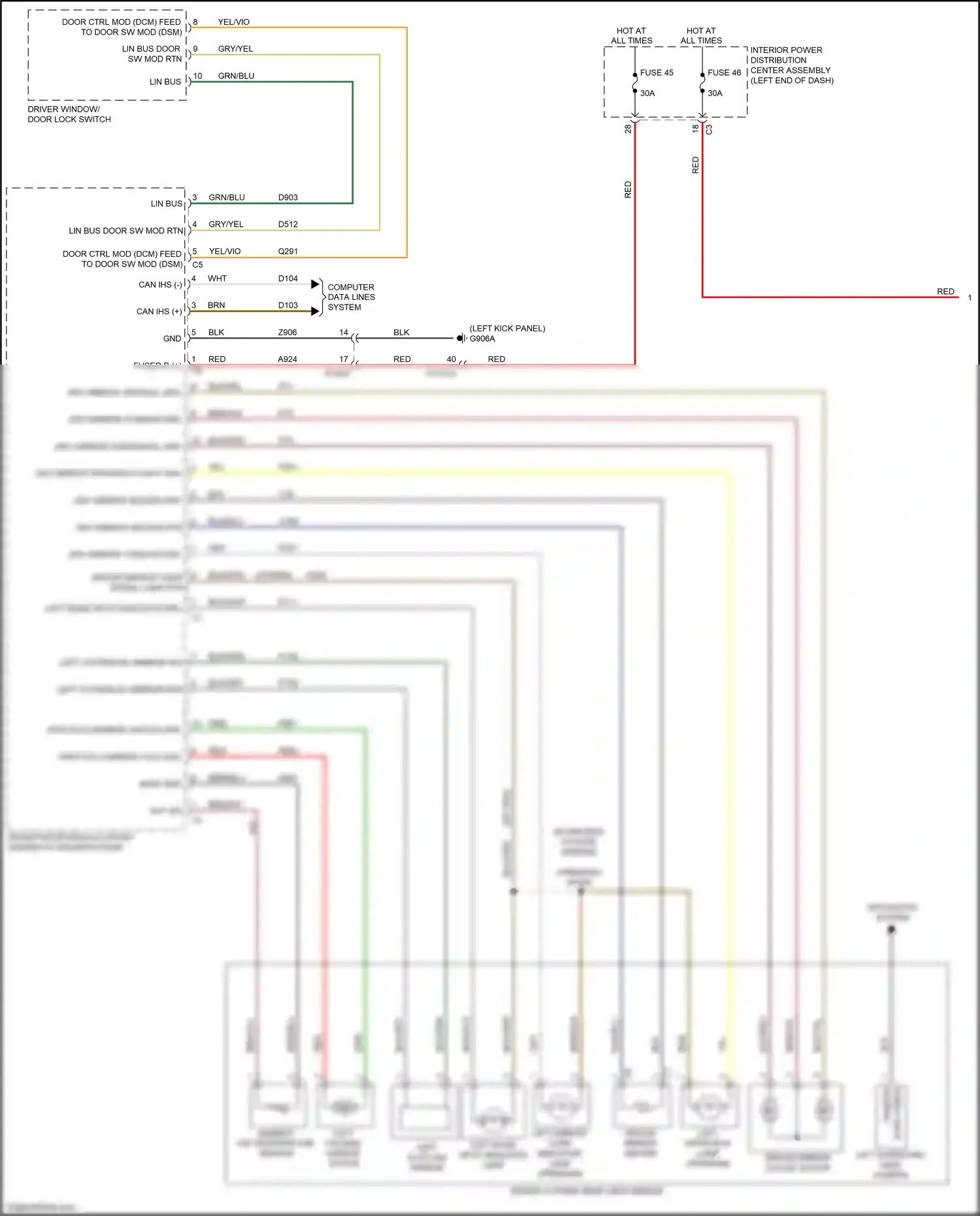 Wiring diagram drv mirror approach light drv for RAM 1500 V (2018-2024) (6 of 6)