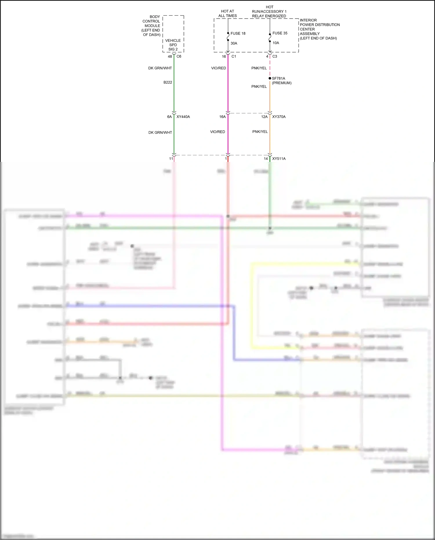 Wiring diagram fuse 18 for RAM 1500 V (2018-2024) (3 of 8)
