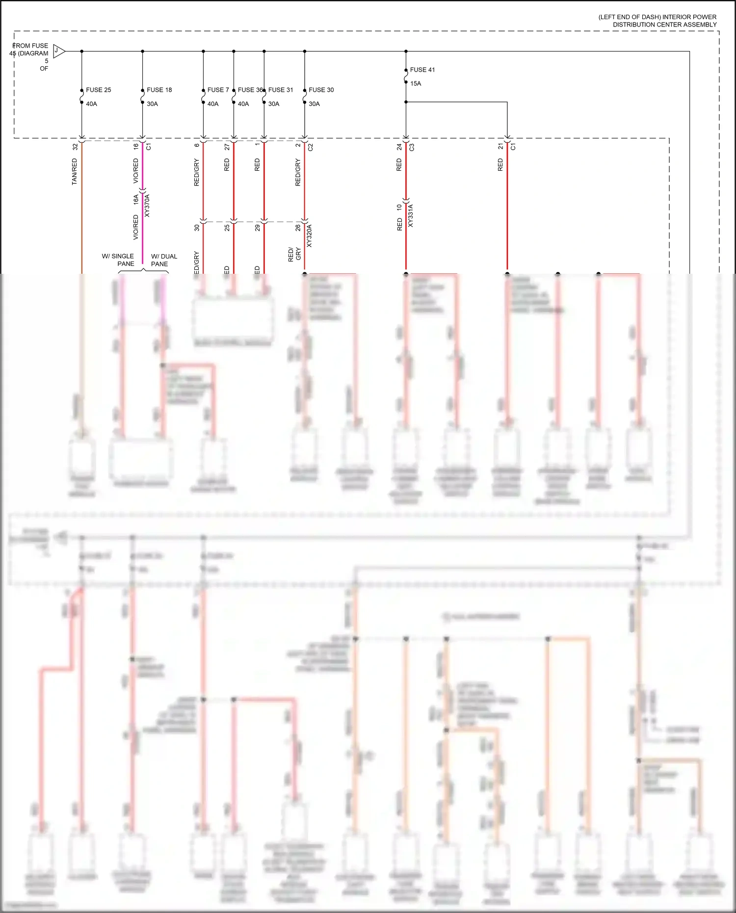 Wiring diagram fuse 25 for RAM 1500 V (2018-2024) (3 of 4)