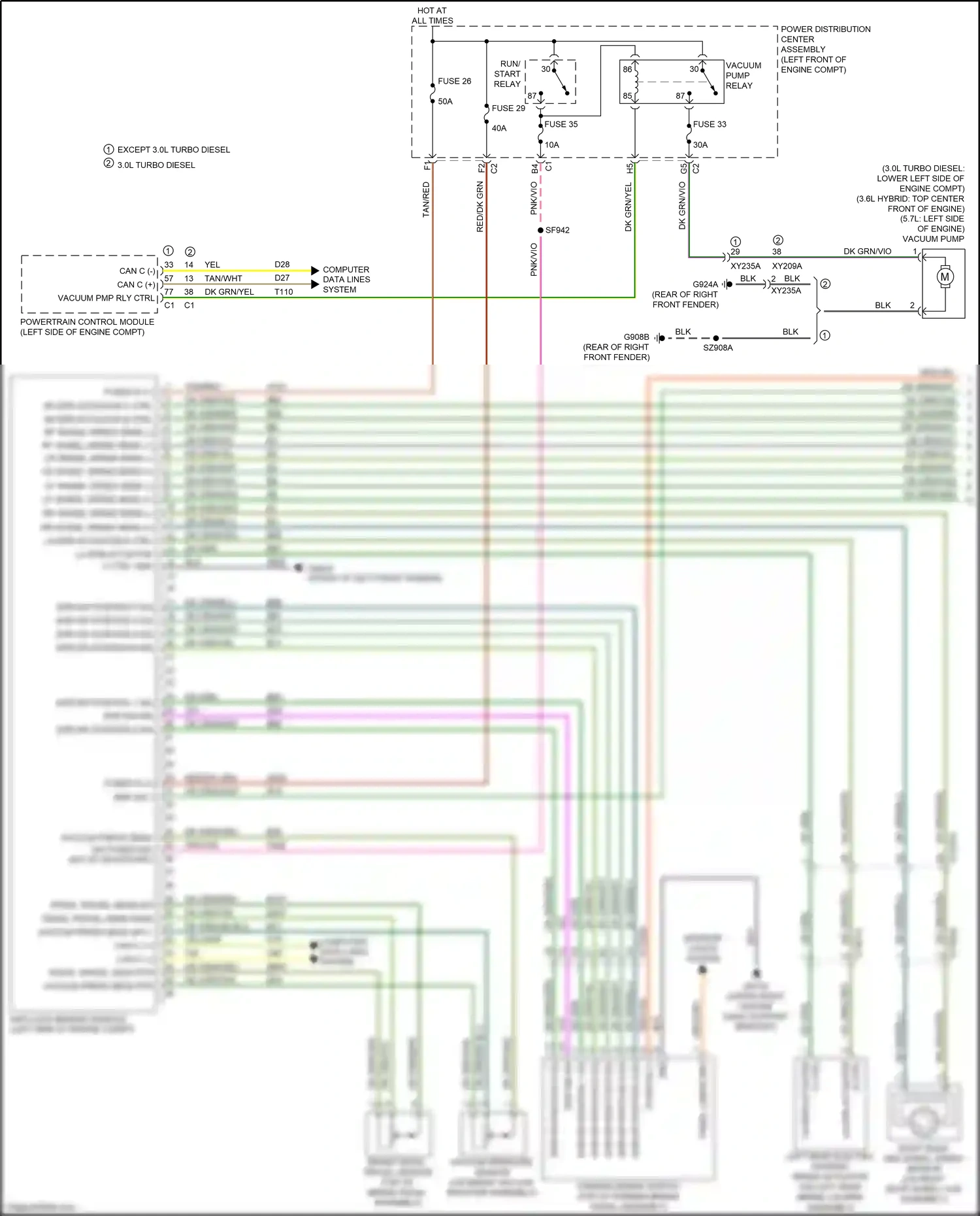 Wiring diagram fuse 29 for RAM 1500 V (2018-2024) (1 of 4)