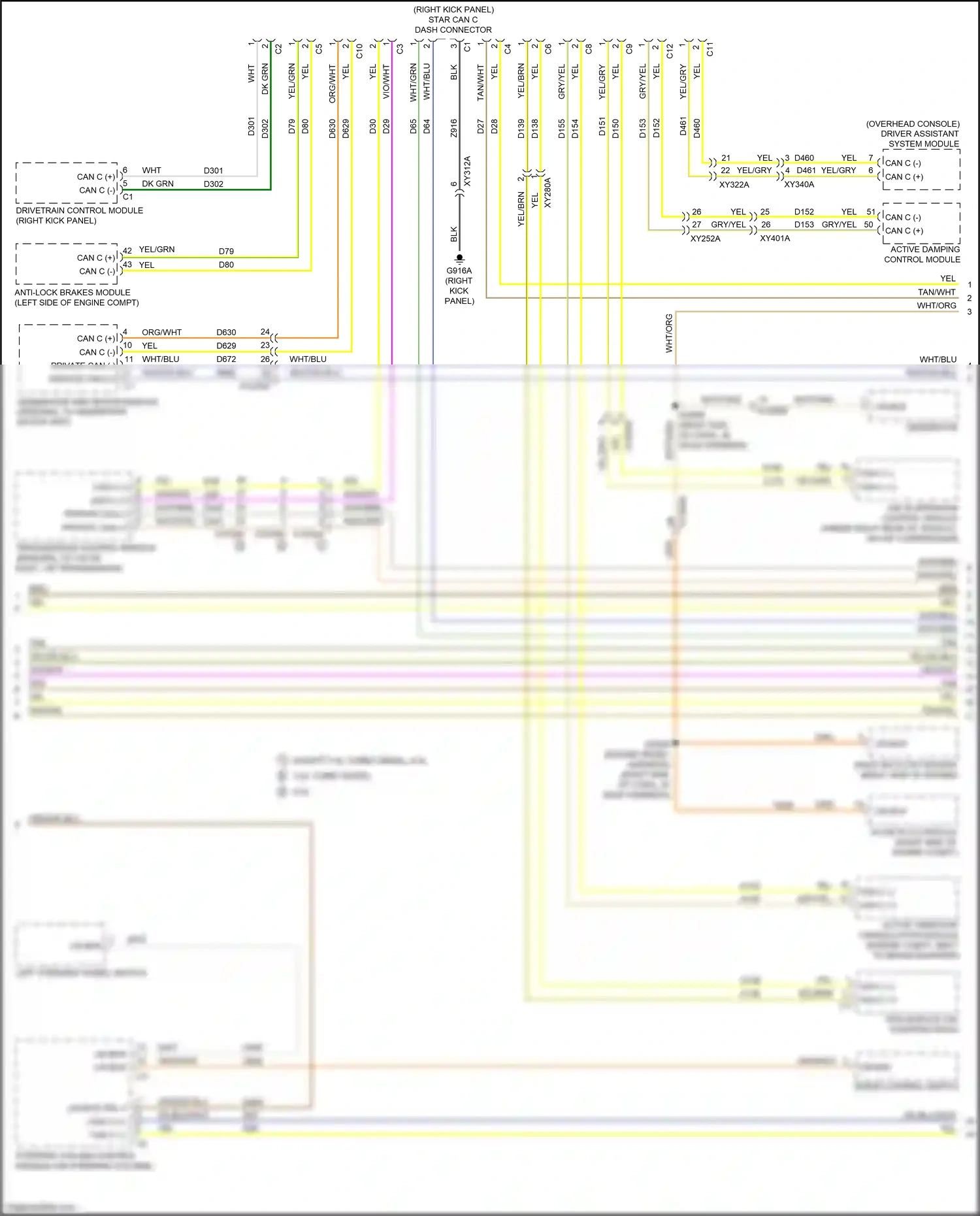 Wiring diagram left steering wheel switch for RAM 1500 V (2018-2024) (2 of 11)