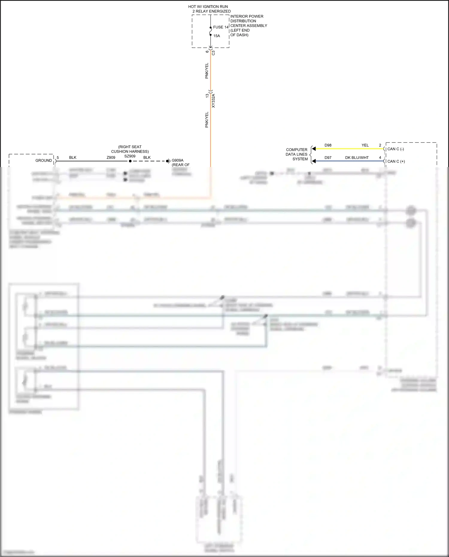 Wiring diagram left steering wheel switch for RAM 1500 V (2018-2024) (4 of 11)