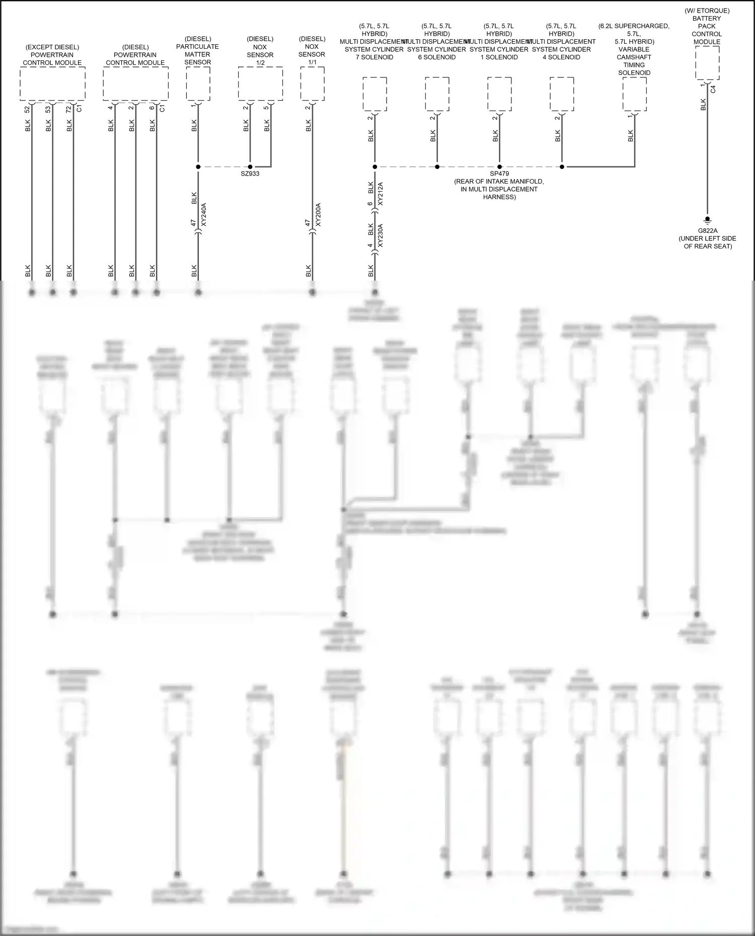 Wiring diagram multi displacement system cylinder 1 solenoid for RAM 1500 V (2018-2024) (1 of 3)
