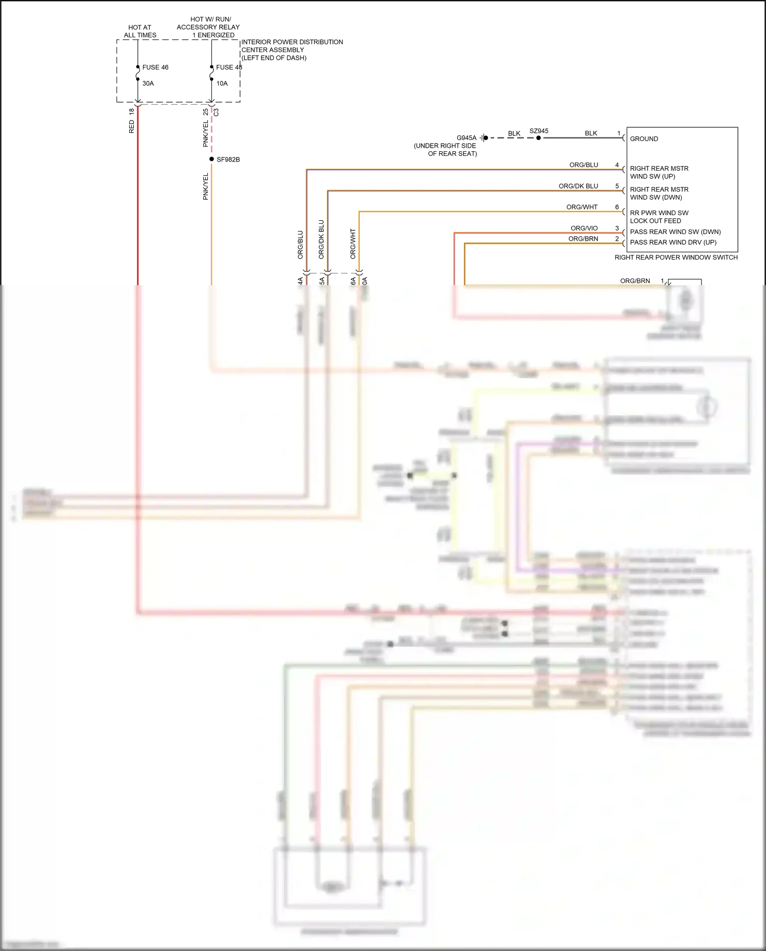Wiring diagram pass dr lighting rtn for RAM 1500 V (2018-2024) (2 of 2)
