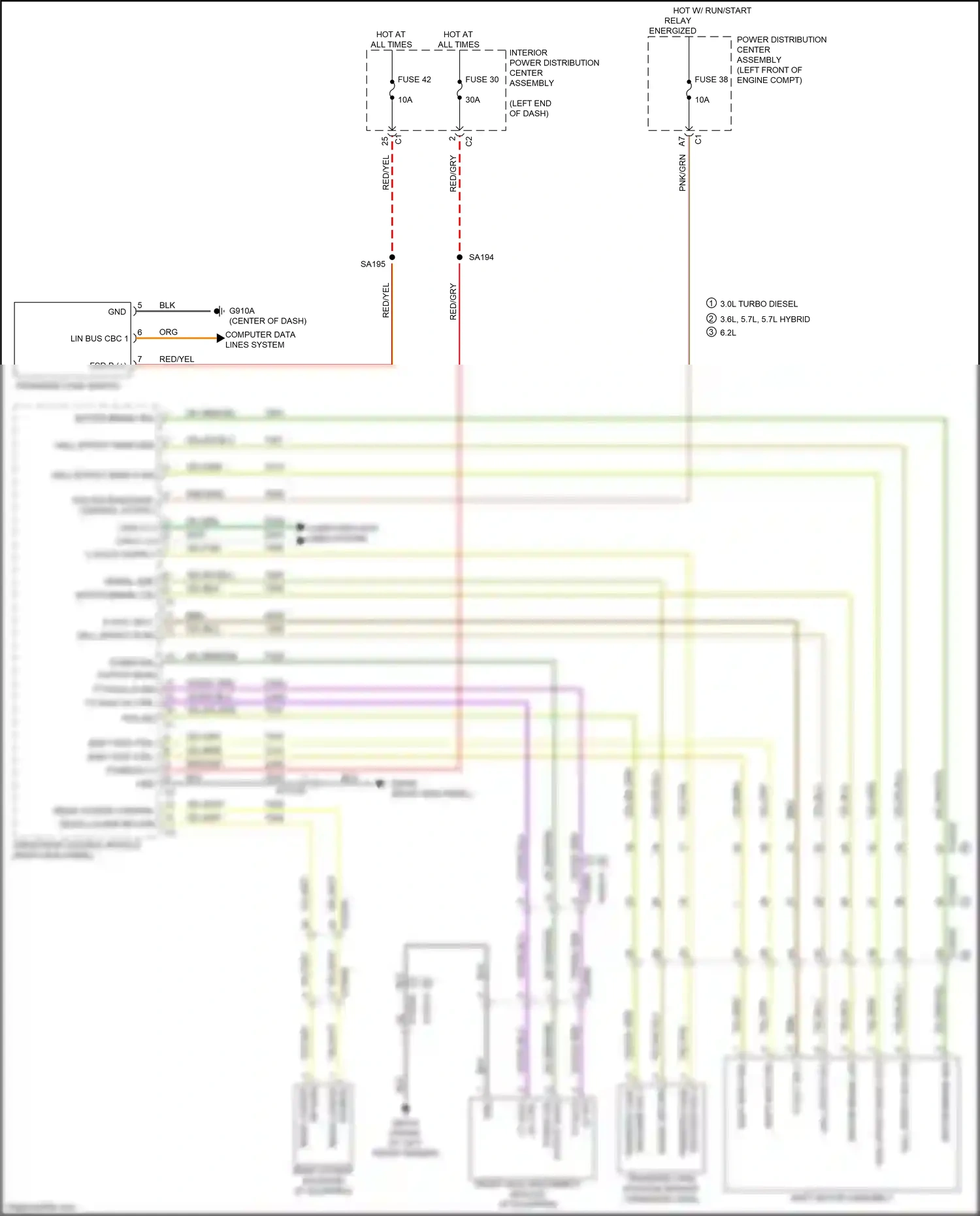 Wiring diagram rear locker control for RAM 1500 V (2018-2024) (1 of 1)