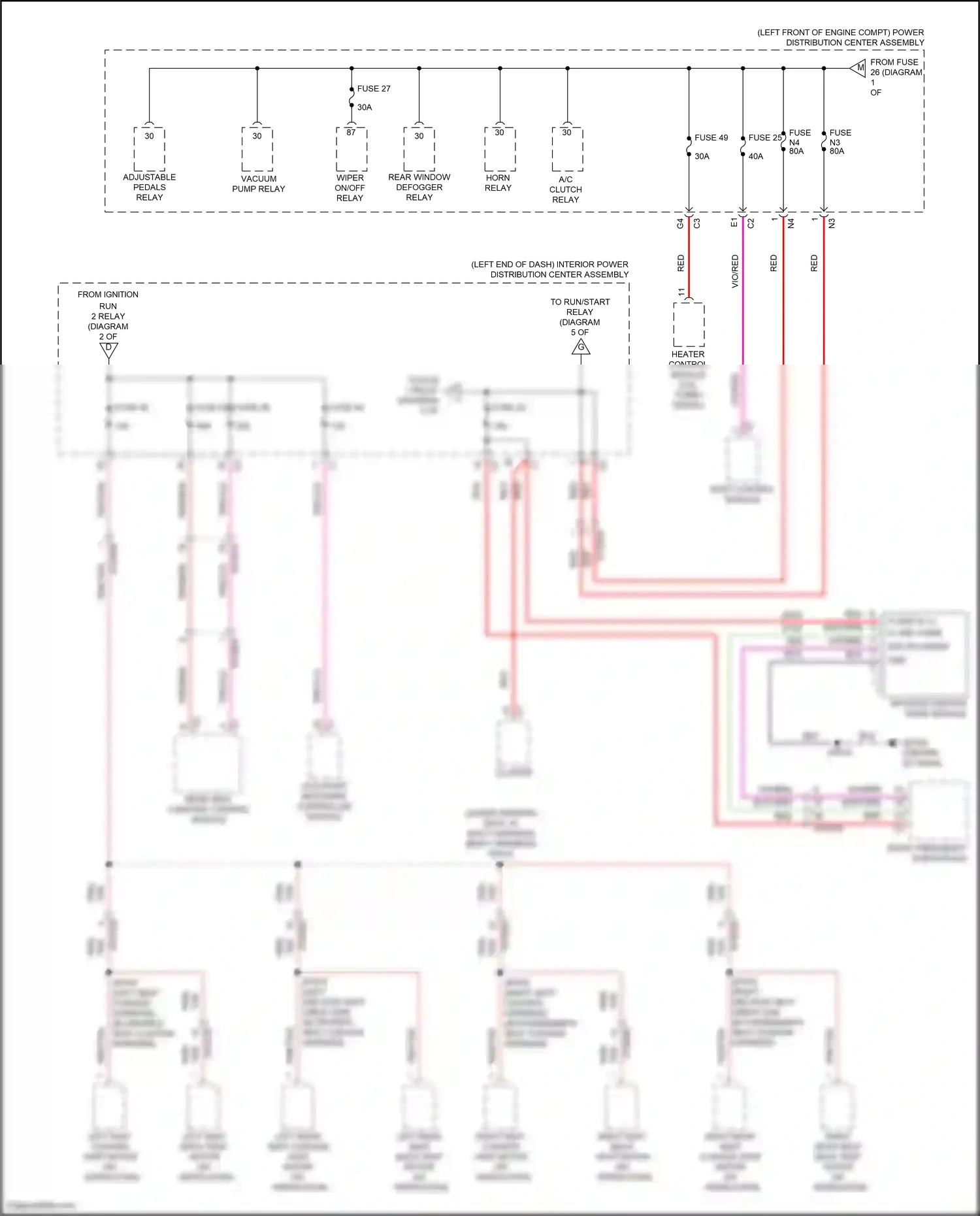 Wiring diagram rear seat comfort control module for RAM 1500 V (2018-2024) (3 of 3)