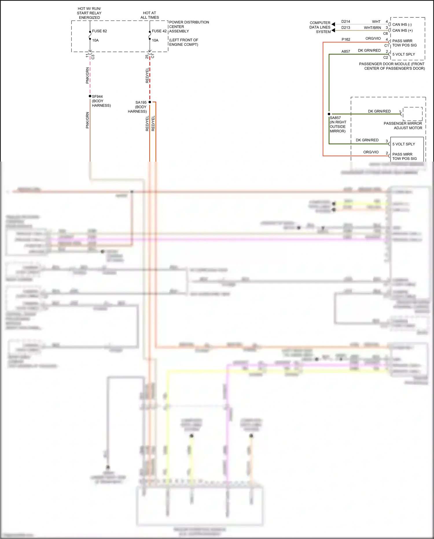Wiring diagram right tow position sensor for RAM 1500 V (2018-2024) (5 of 5)