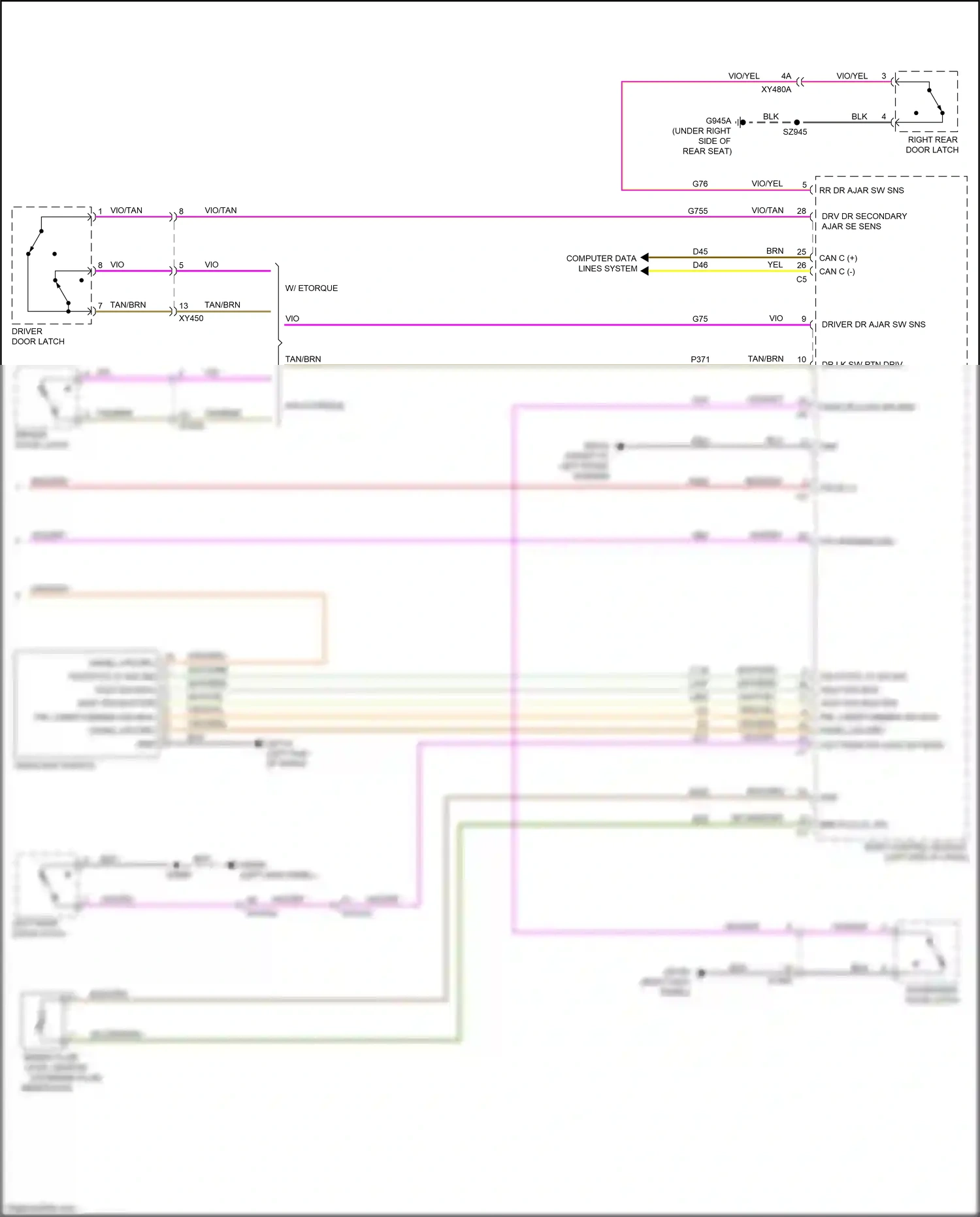 Wiring diagram vio/wht for RAM 1500 V (2018-2024) (20 of 29)