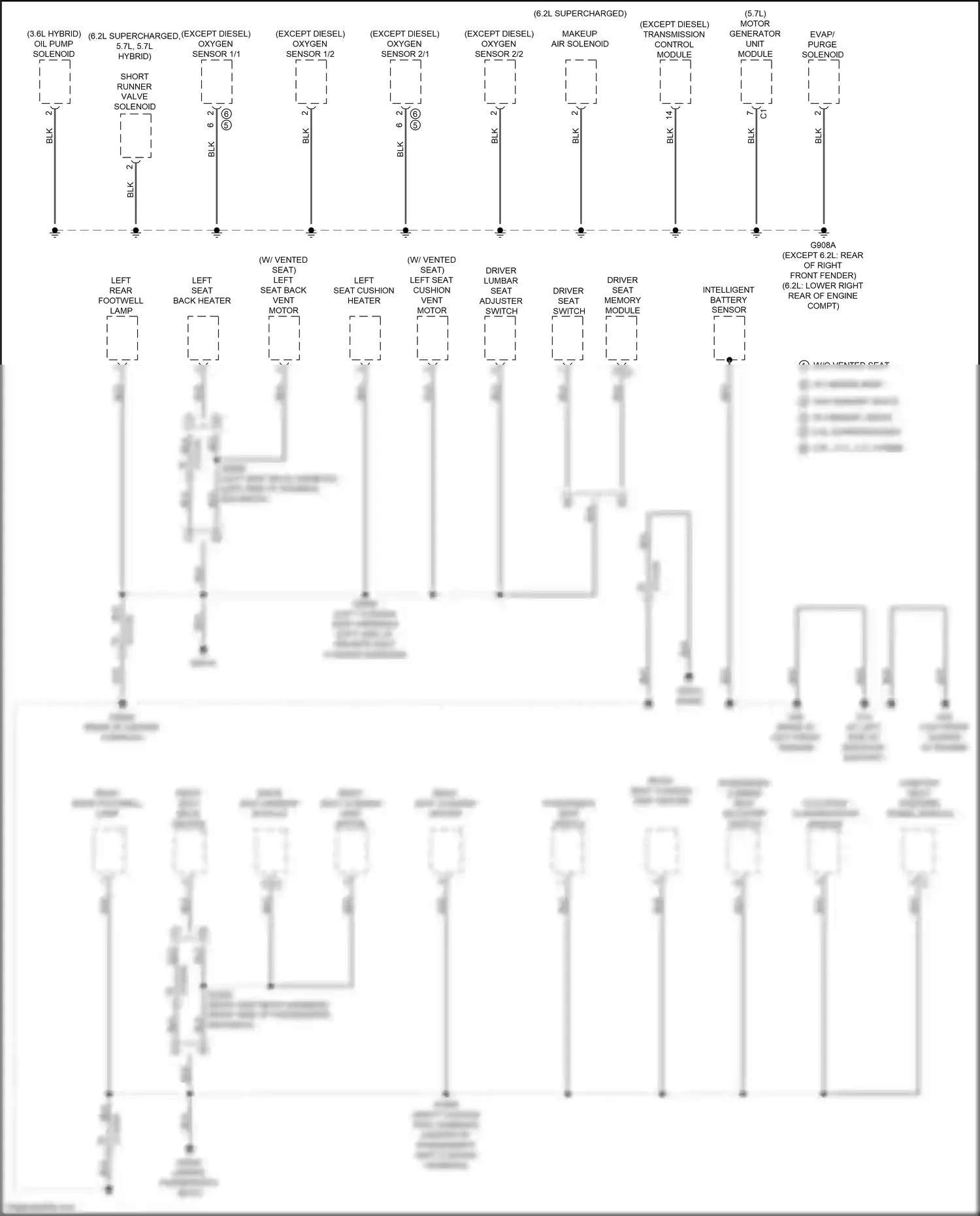Wiring diagram w/o memory seats for RAM 1500 V (2018-2024) (2 of 2)