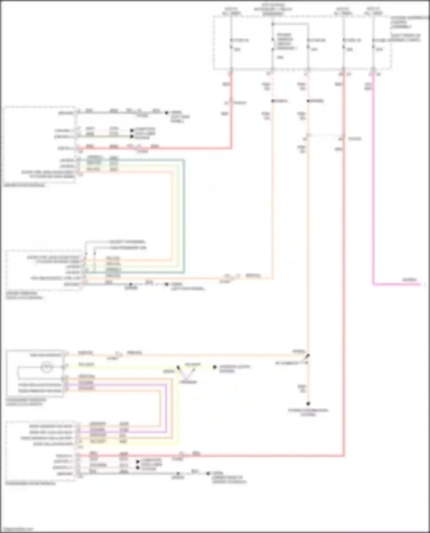 2500 RAM I facelift (2019-2024): Power door locks circuit (1 of 2)