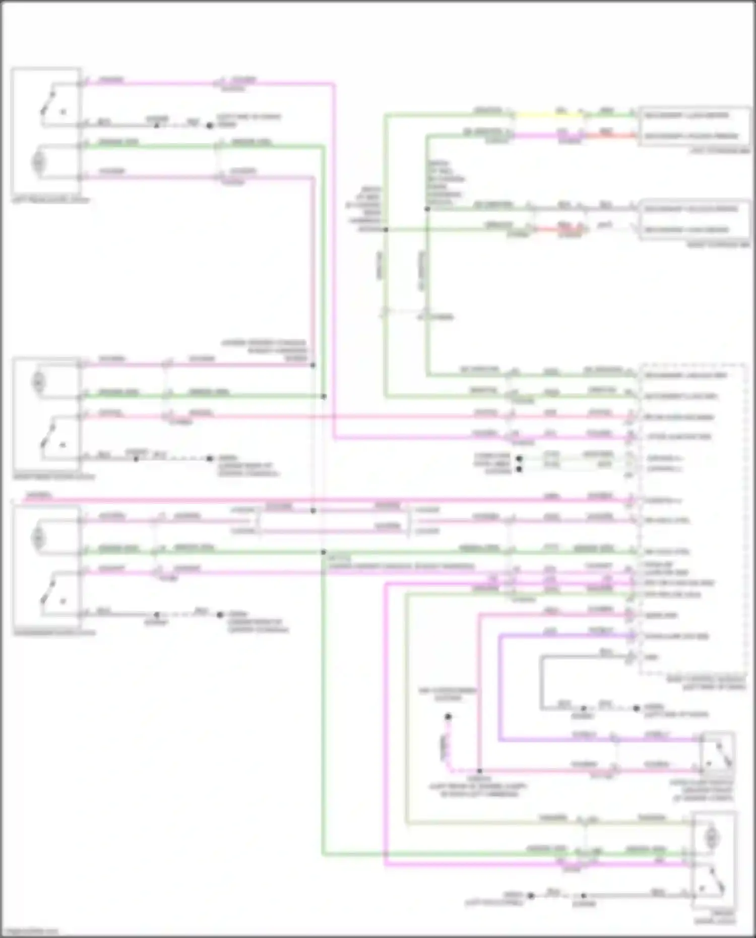 2500 RAM I facelift (2019-2024): Power door locks circuit (2 of 2)
