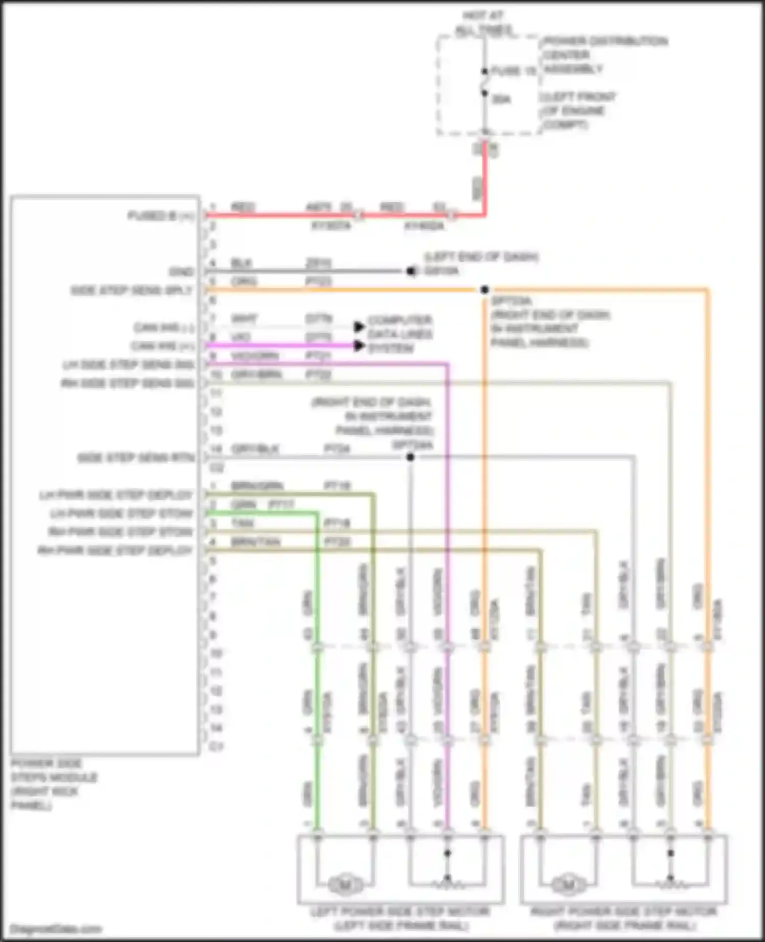 2500 RAM I facelift (2019-2024): Power side step circuit