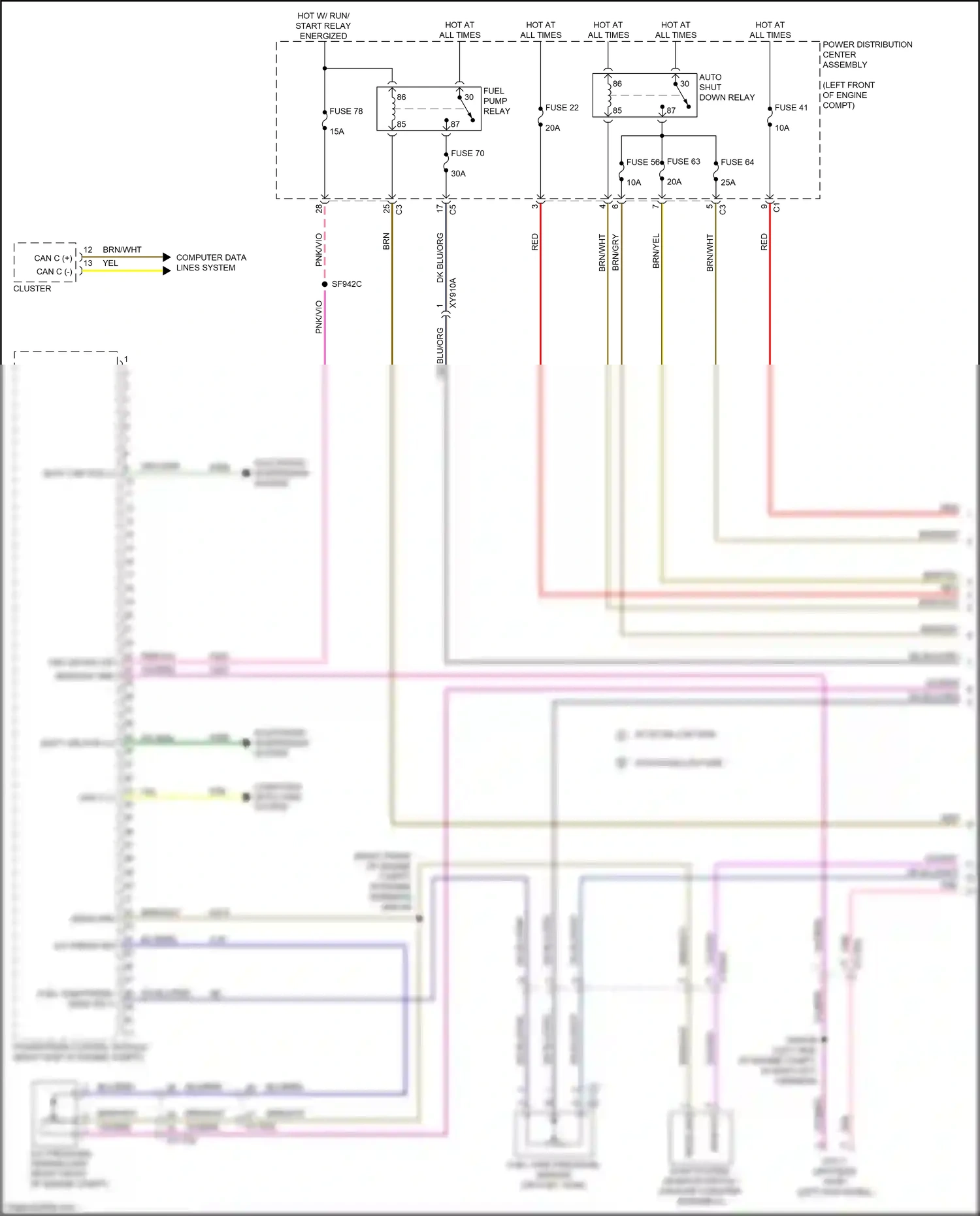 RAM 2500 I facelift (2019-2024) computer data lines system wiring diagram  (93 of 107)