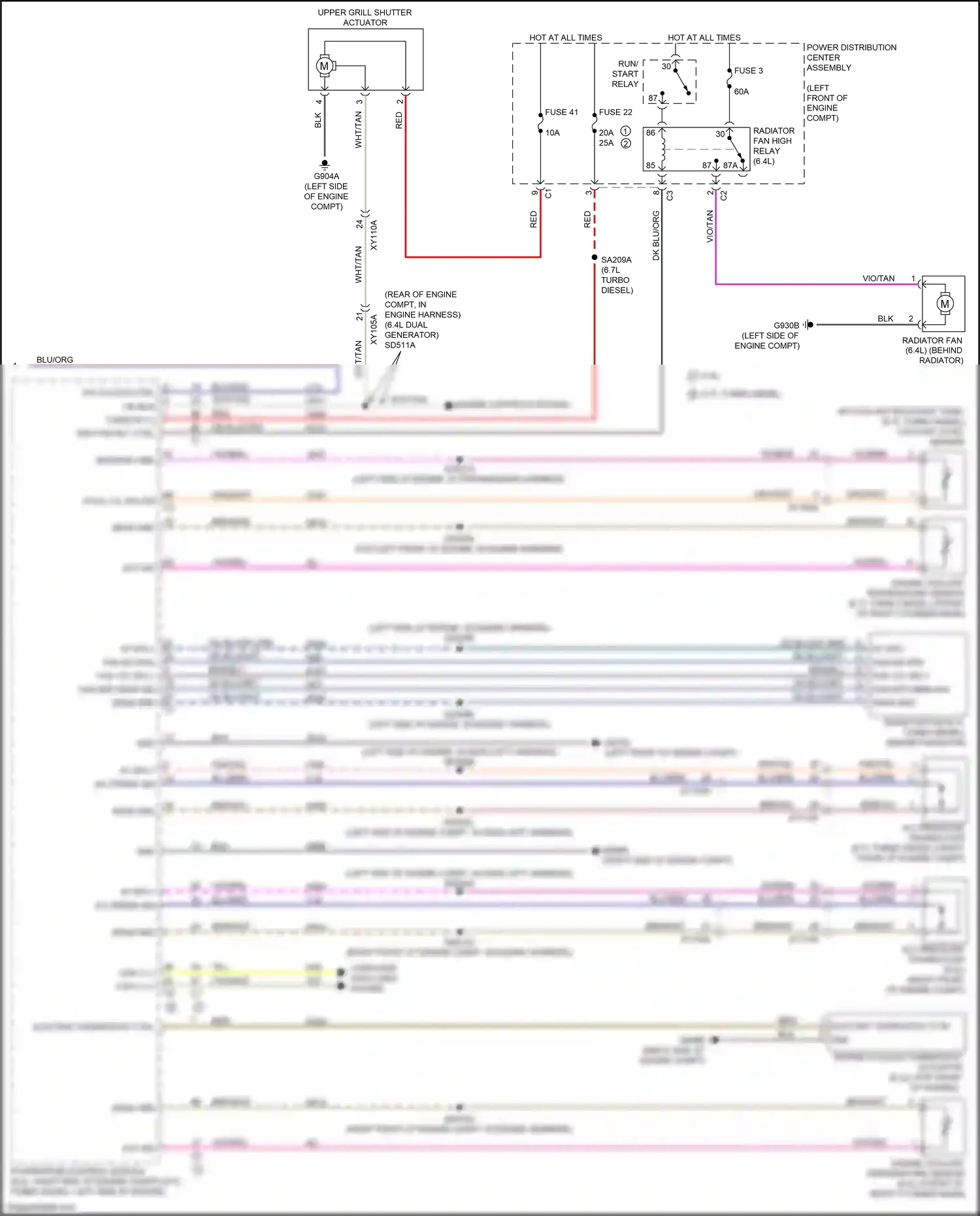 RAM 2500 I facelift (2019-2024) engine controls system wiring diagram  (1 of 4)