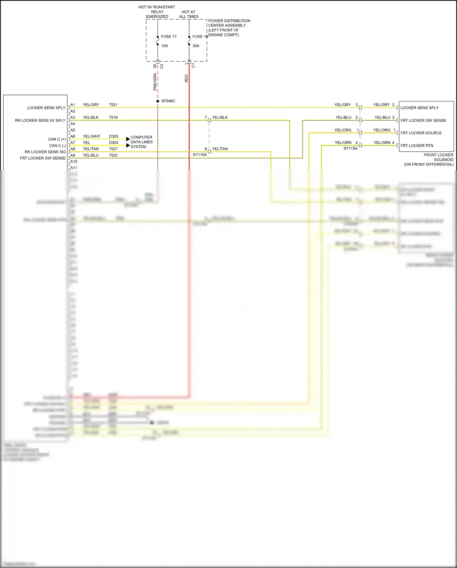 RAM 2500 I facelift (2019-2024) final drive control module wiring diagram  (1 of 6)