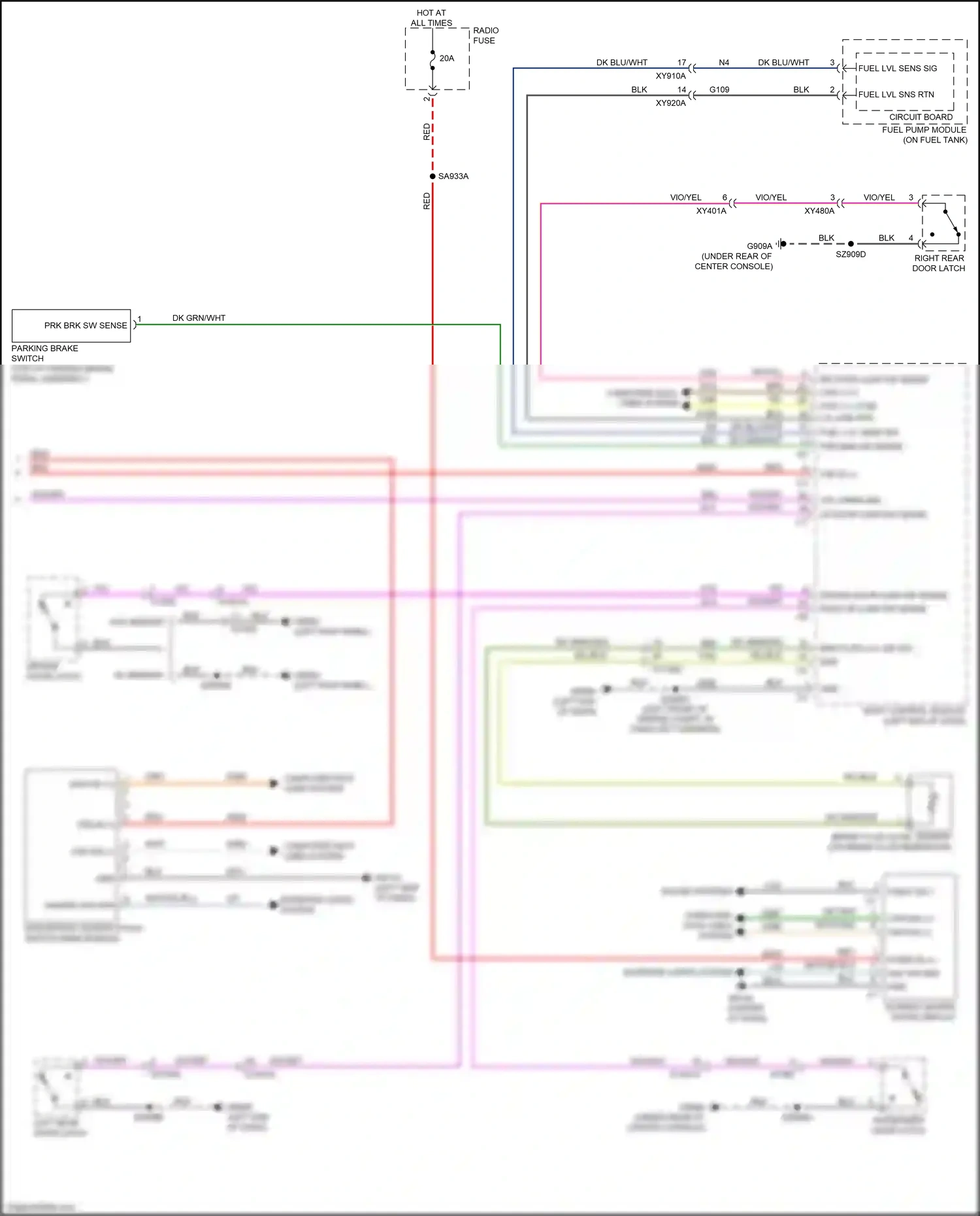 RAM 2500 I facelift (2019-2024) integrated center stack switch bank module wiring diagram  (7 of 8)