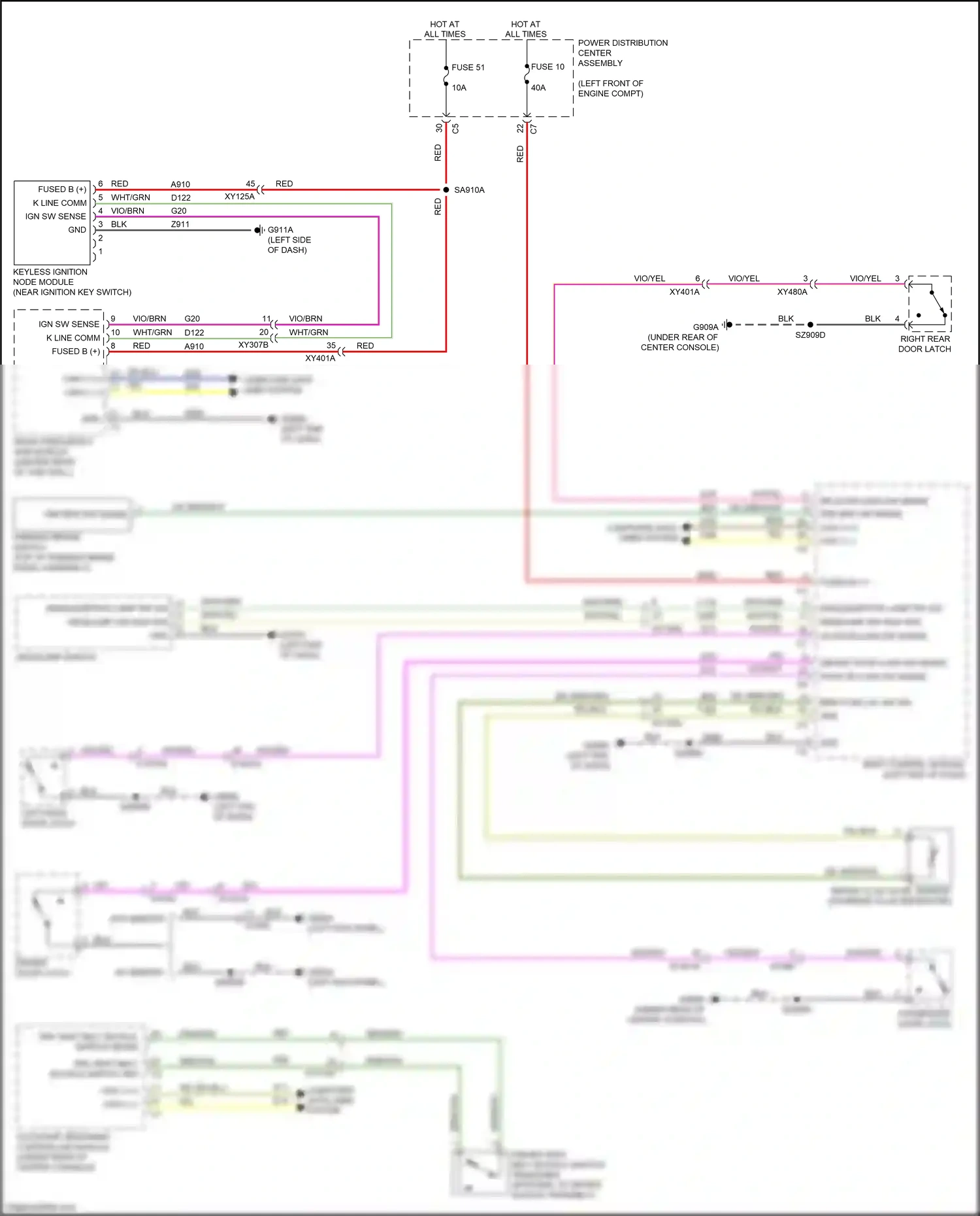 RAM 2500 I facelift (2019-2024) keyless ignition node module wiring diagram  (1 of 5)
