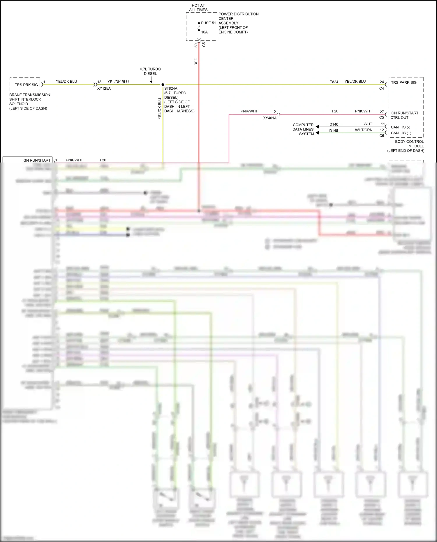RAM 2500 I facelift (2019-2024) keyless ignition node module wiring diagram  (3 of 5)