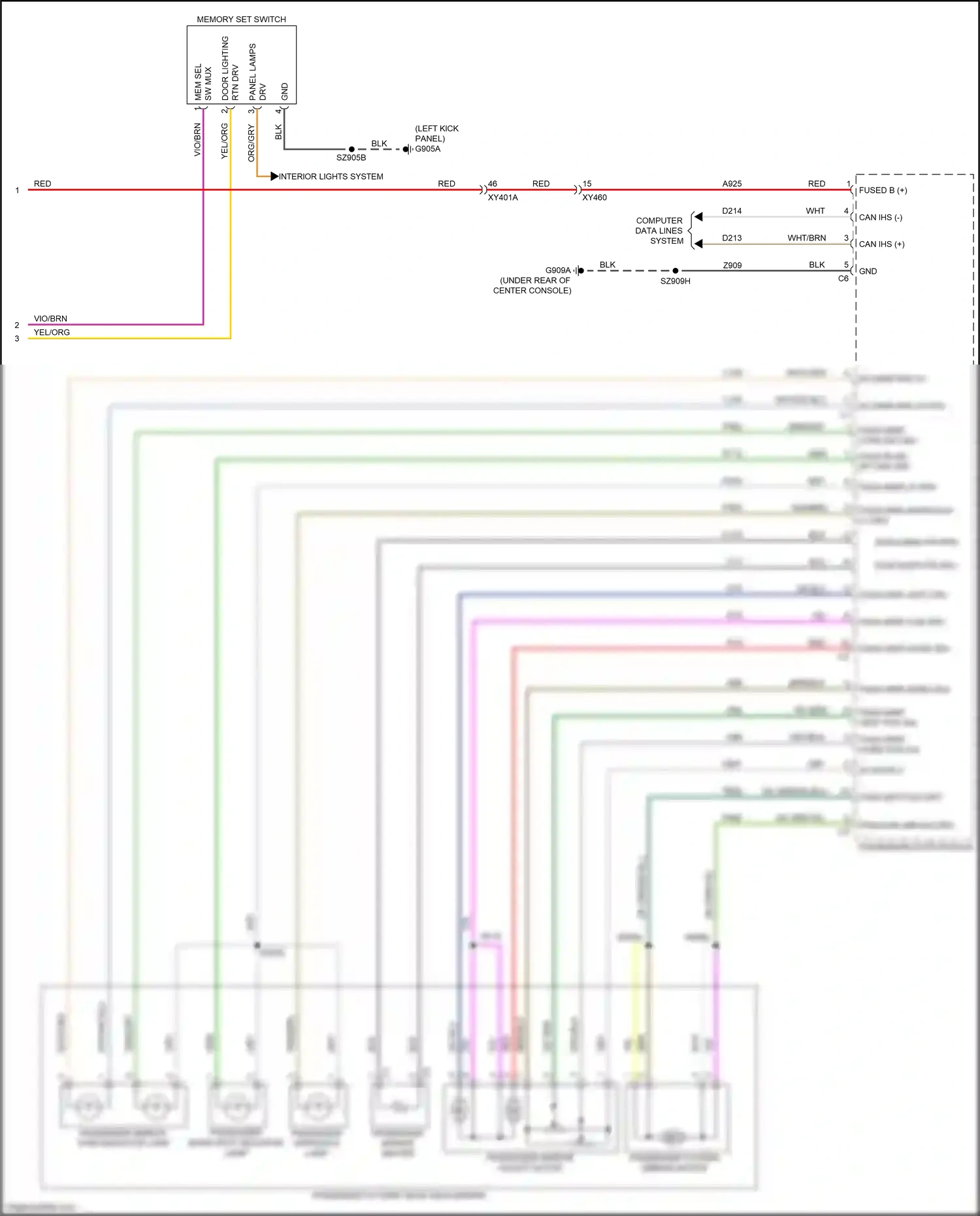 RAM 2500 I facelift (2019-2024) memory set switch wiring diagram  (3 of 7)