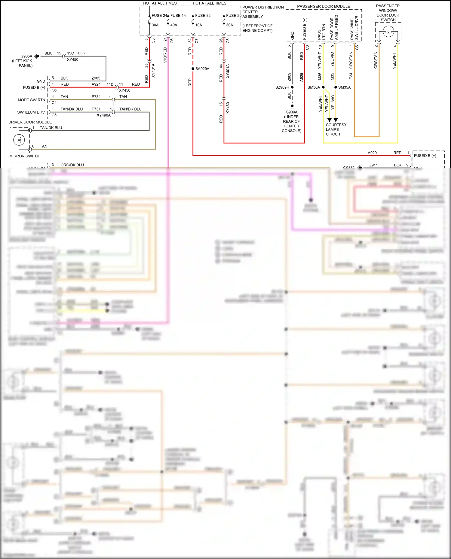RAM 2500 I facelift (2019-2024) memory set switch wiring diagram  (2 of 7)
