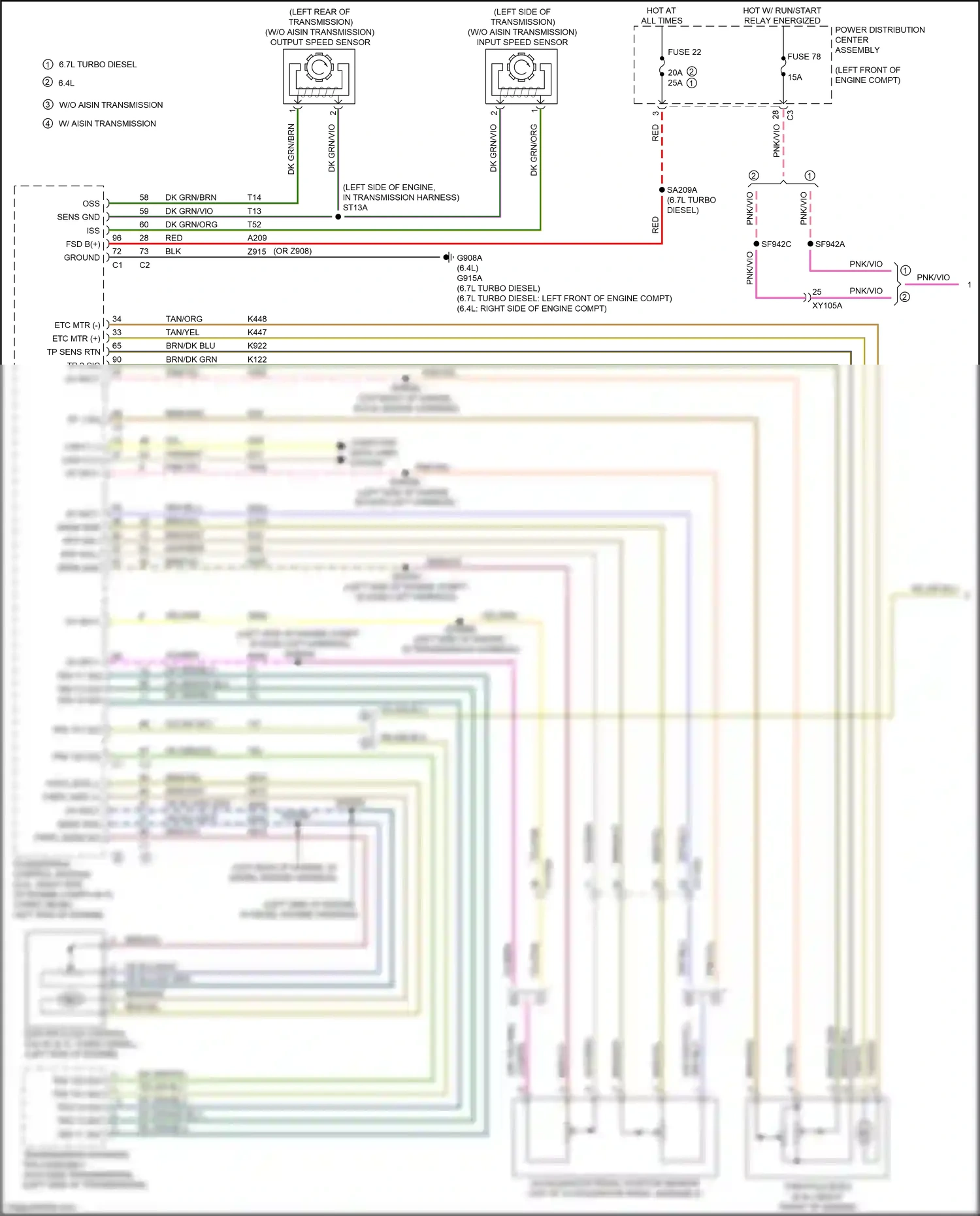 RAM 2500 I facelift (2019-2024) powertrain control module wiring diagram  (5 of 23)