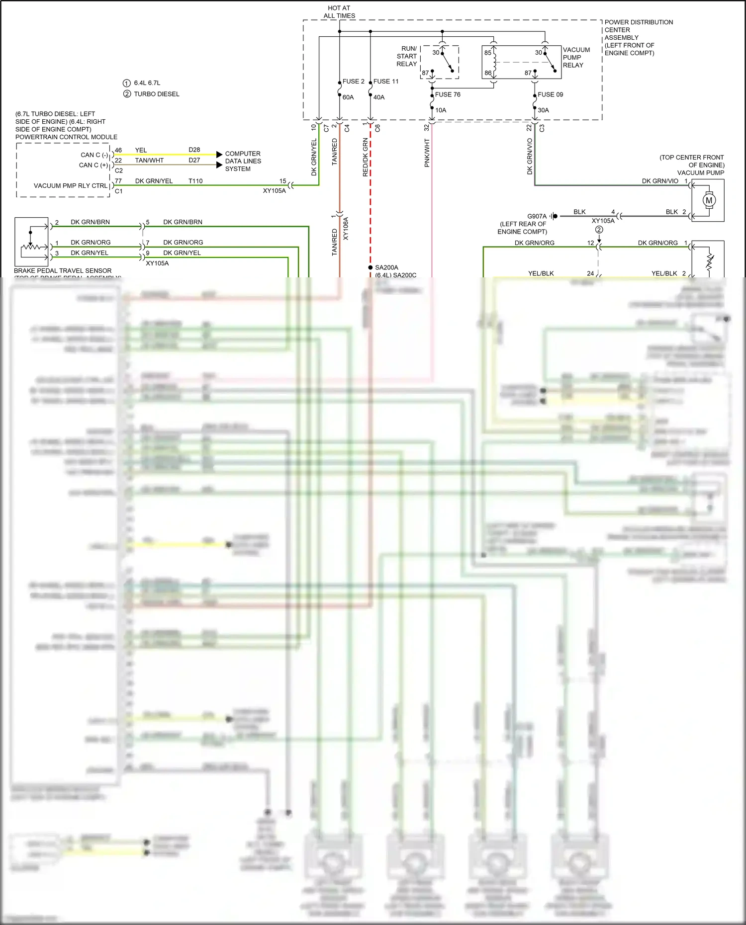 RAM 2500 I facelift (2019-2024) powertrain control module wiring diagram  (3 of 23)