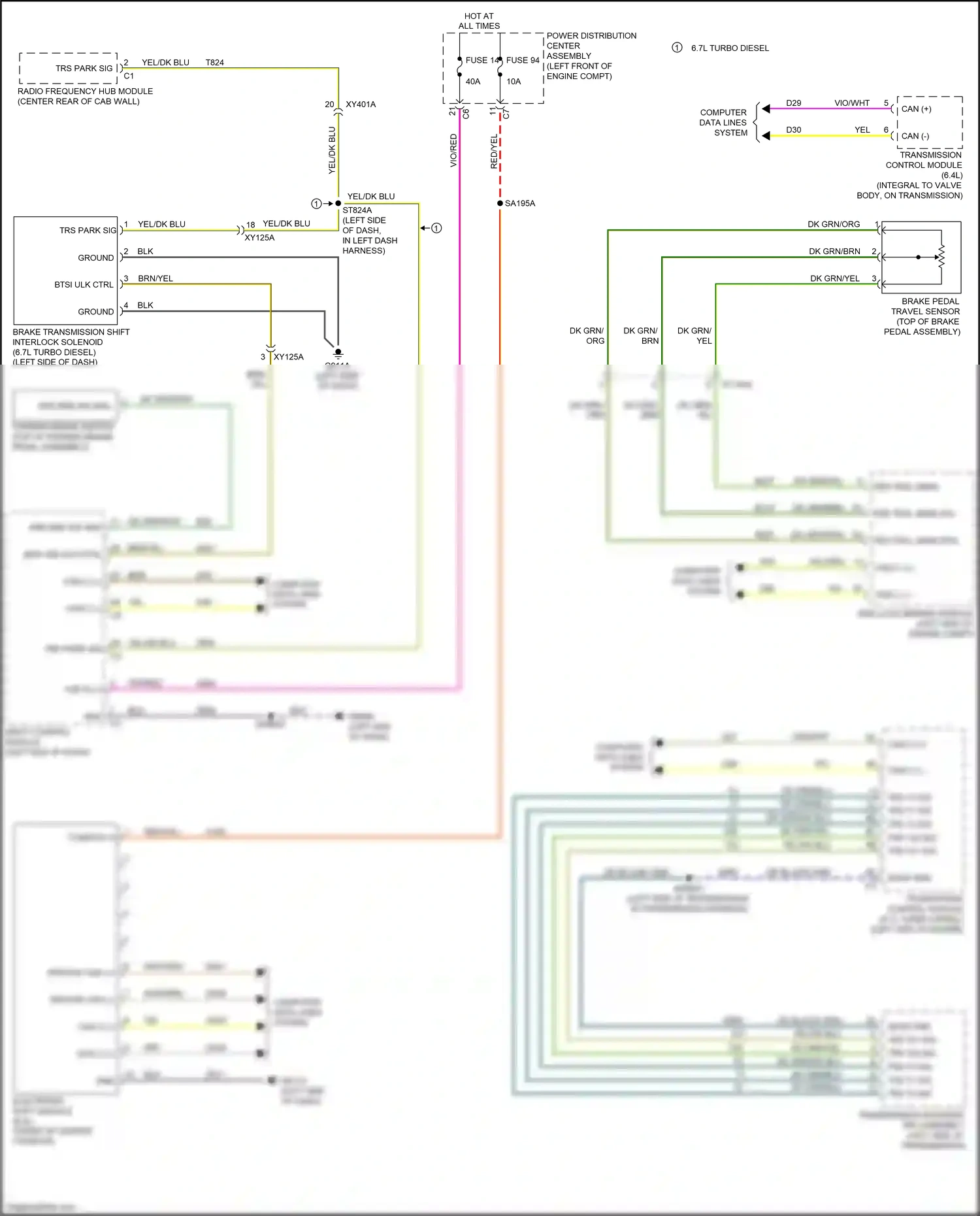 RAM 2500 I facelift (2019-2024) powertrain control module wiring diagram  (17 of 23)