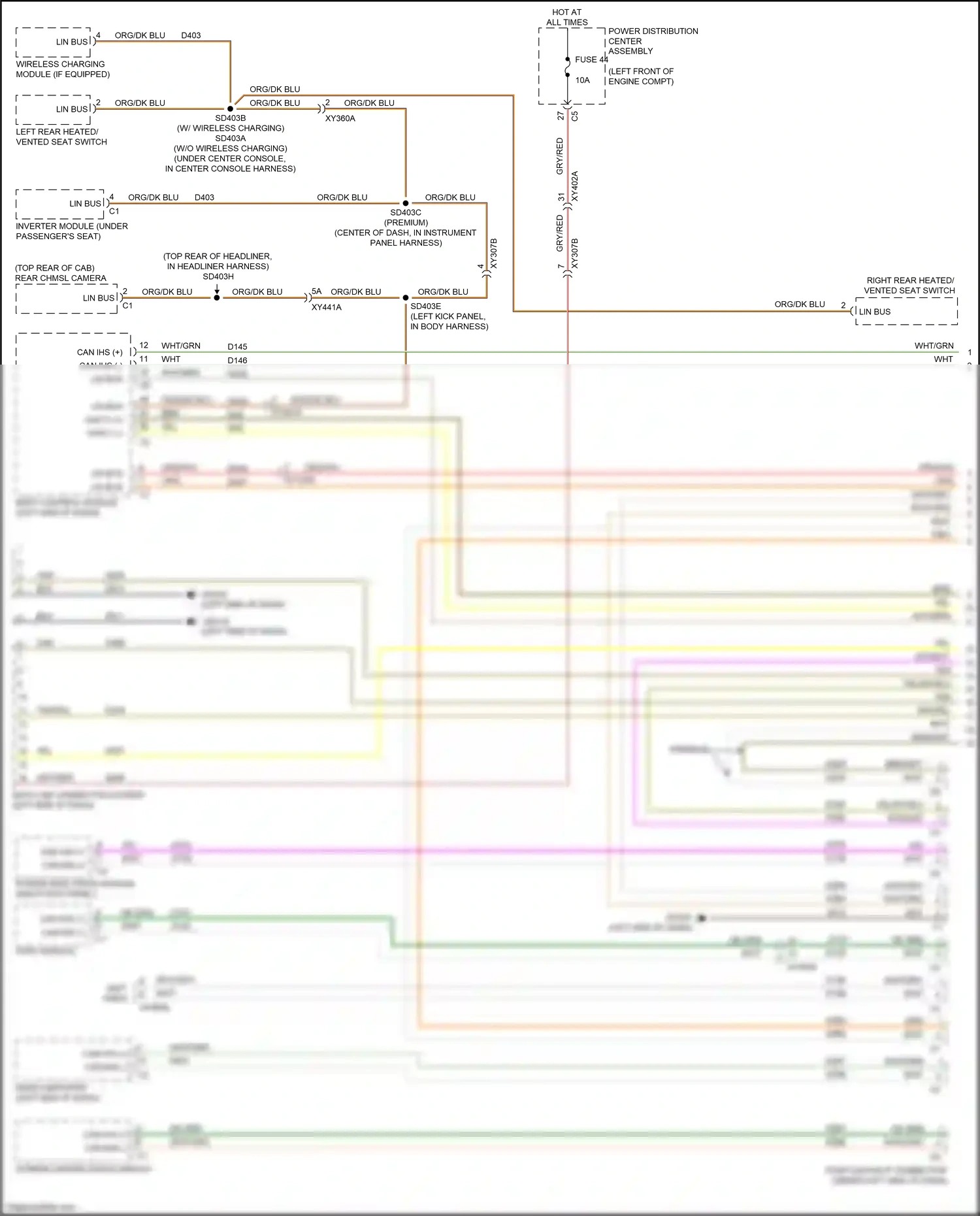 RAM 2500 I facelift (2019-2024) screen center stack display wiring diagram  (1 of 9)