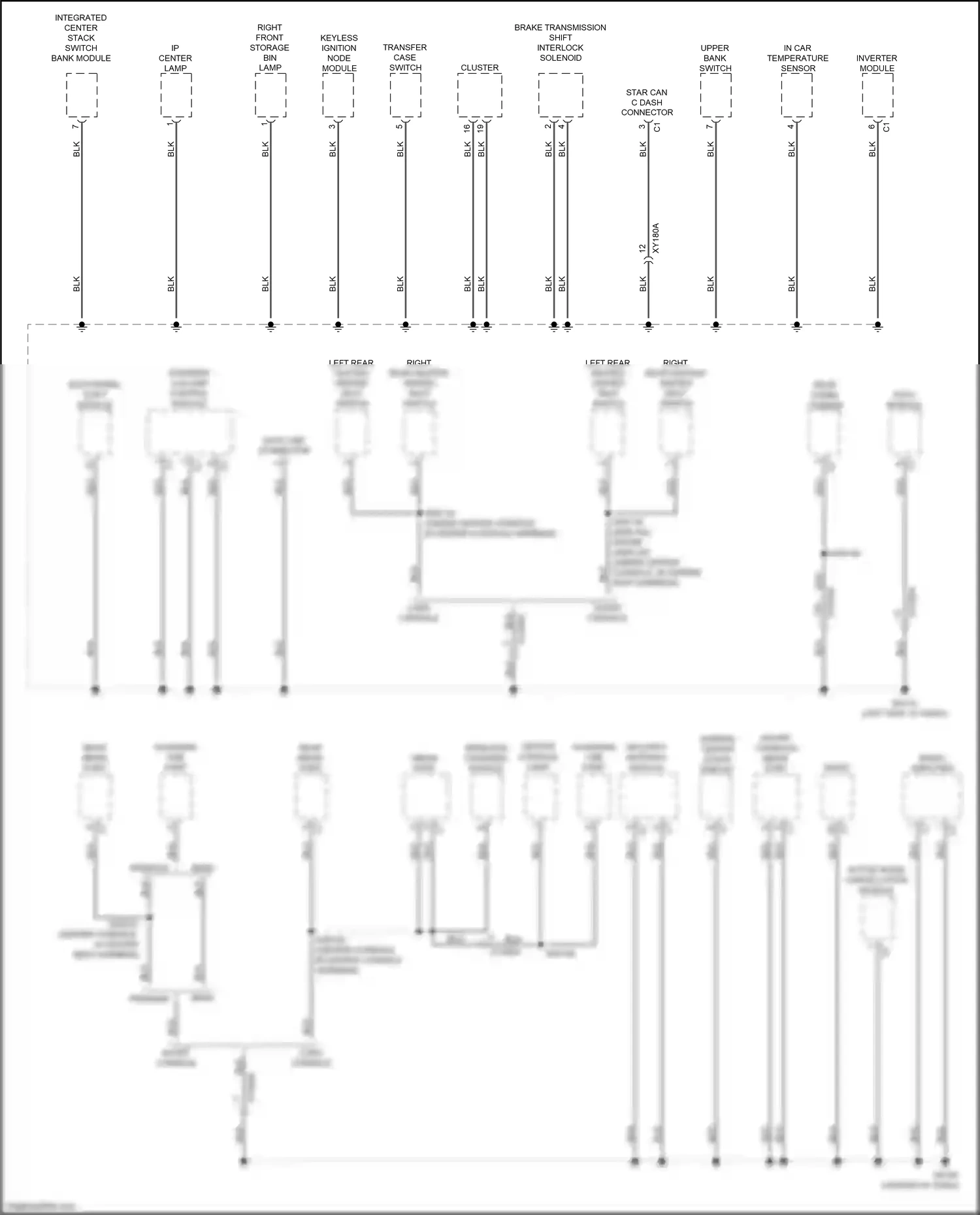 RAM 2500 I facelift (2019-2024) security gateway module wiring diagram  (1 of 3)