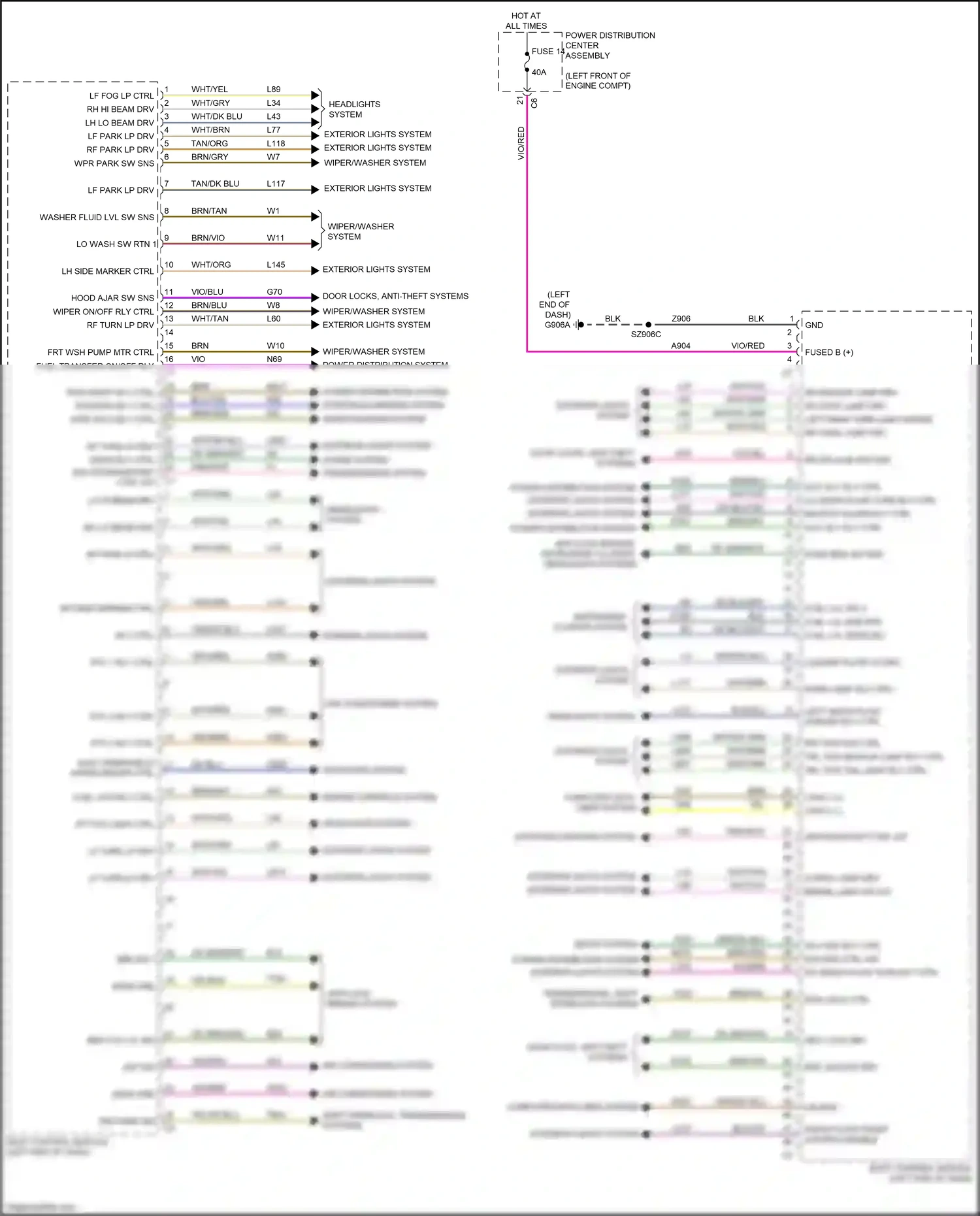 RAM 2500 I facelift (2019-2024) shift interlock, transmissions systems wiring diagram  (1 of 1)