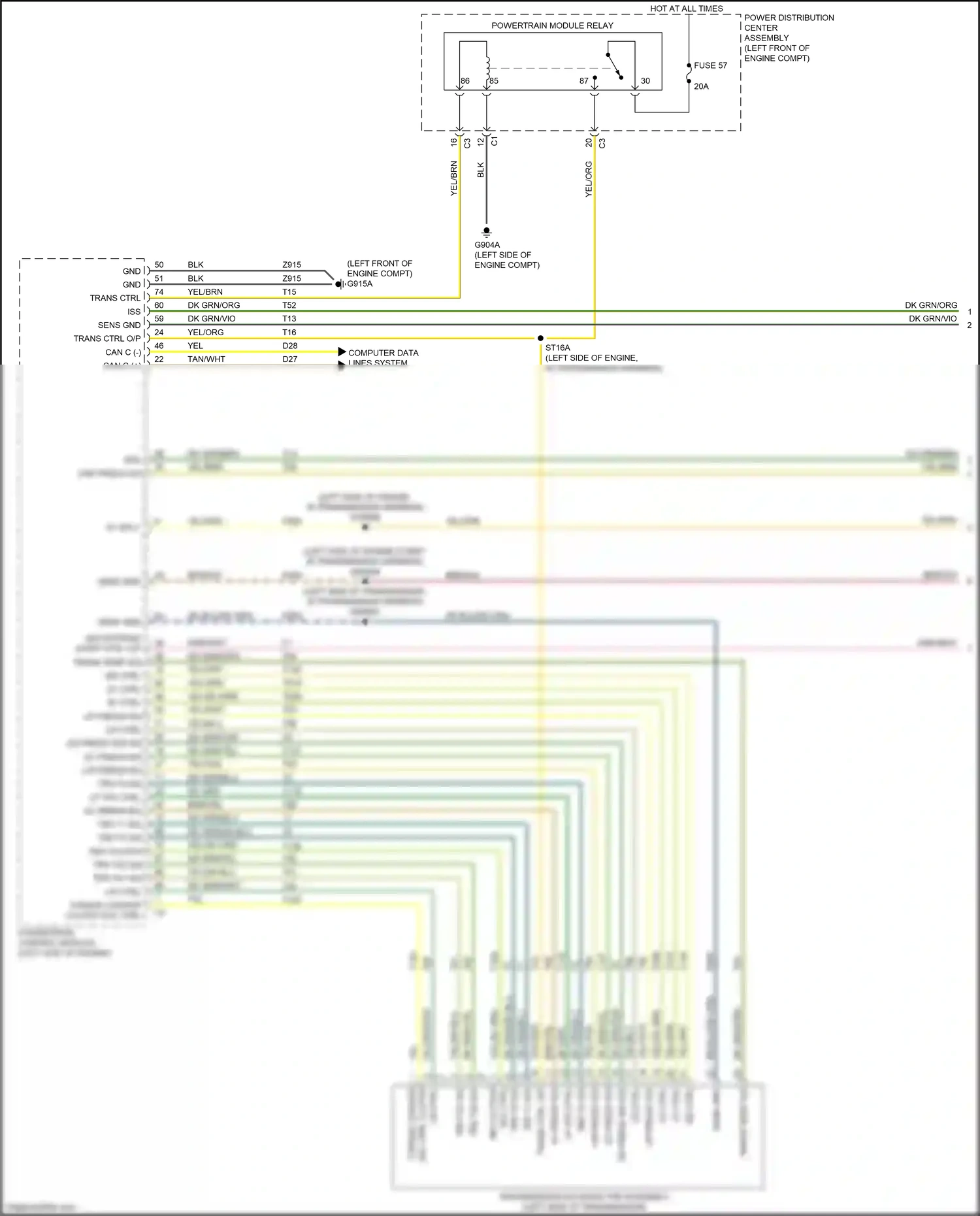 RAM 2500 I facelift (2019-2024) trans ctrl wiring diagram  (1 of 2)