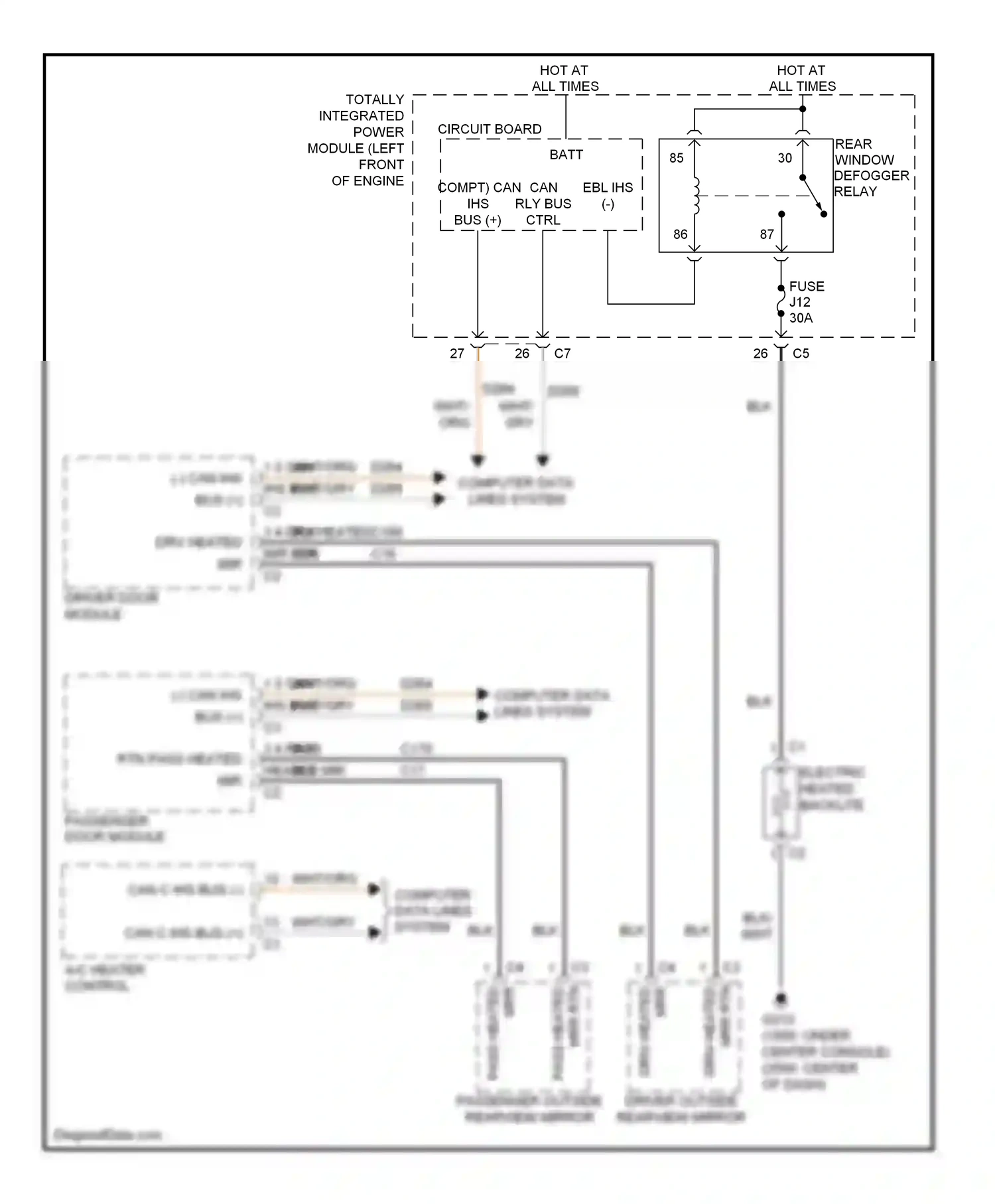 RAM Pickup 1500  (2011-2012) computer data lines system wiring diagram  (7 of 53)
