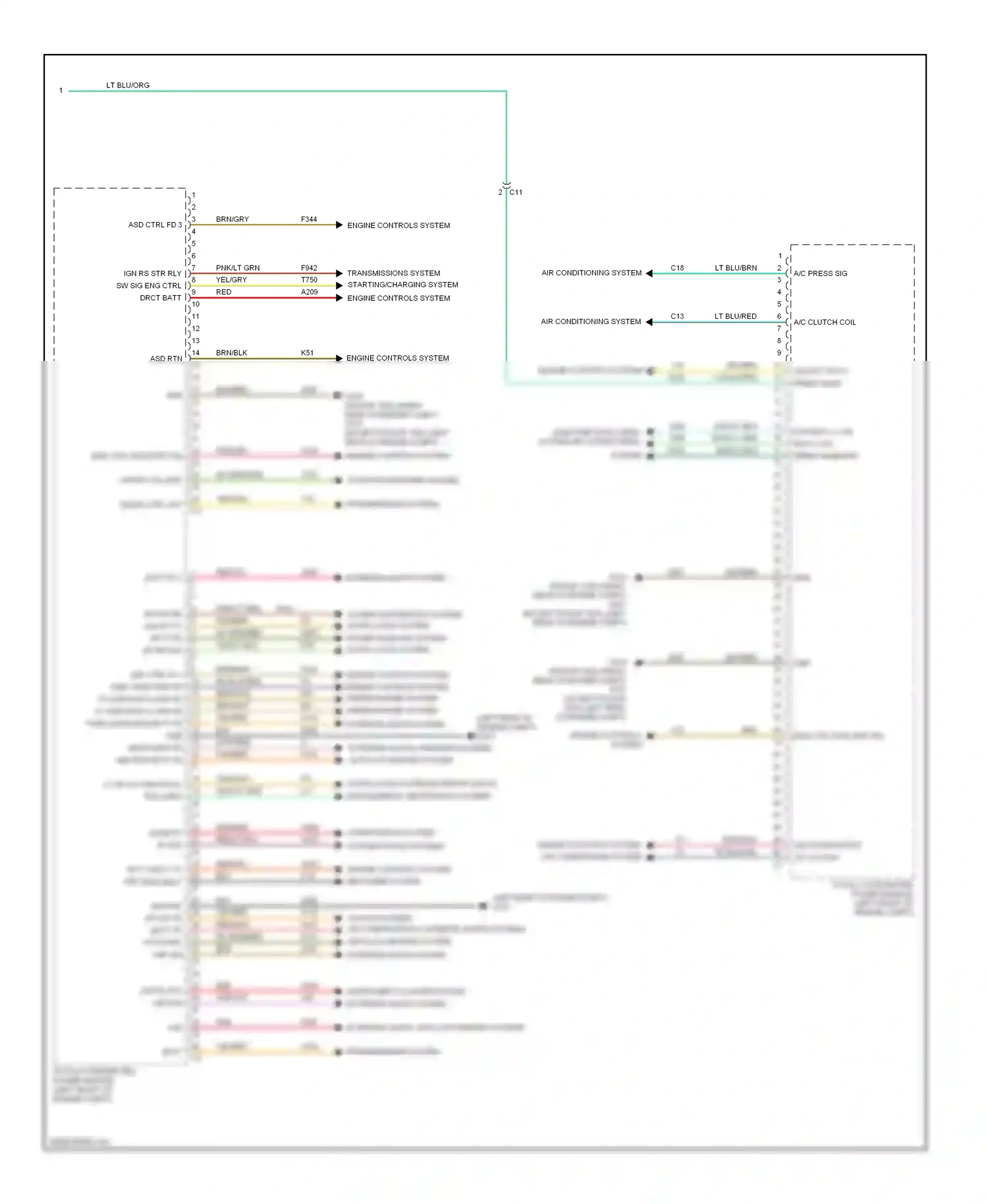RAM Pickup 1500  (2011-2012) eng ctrl run/strt ign wiring diagram  (1 of 1)