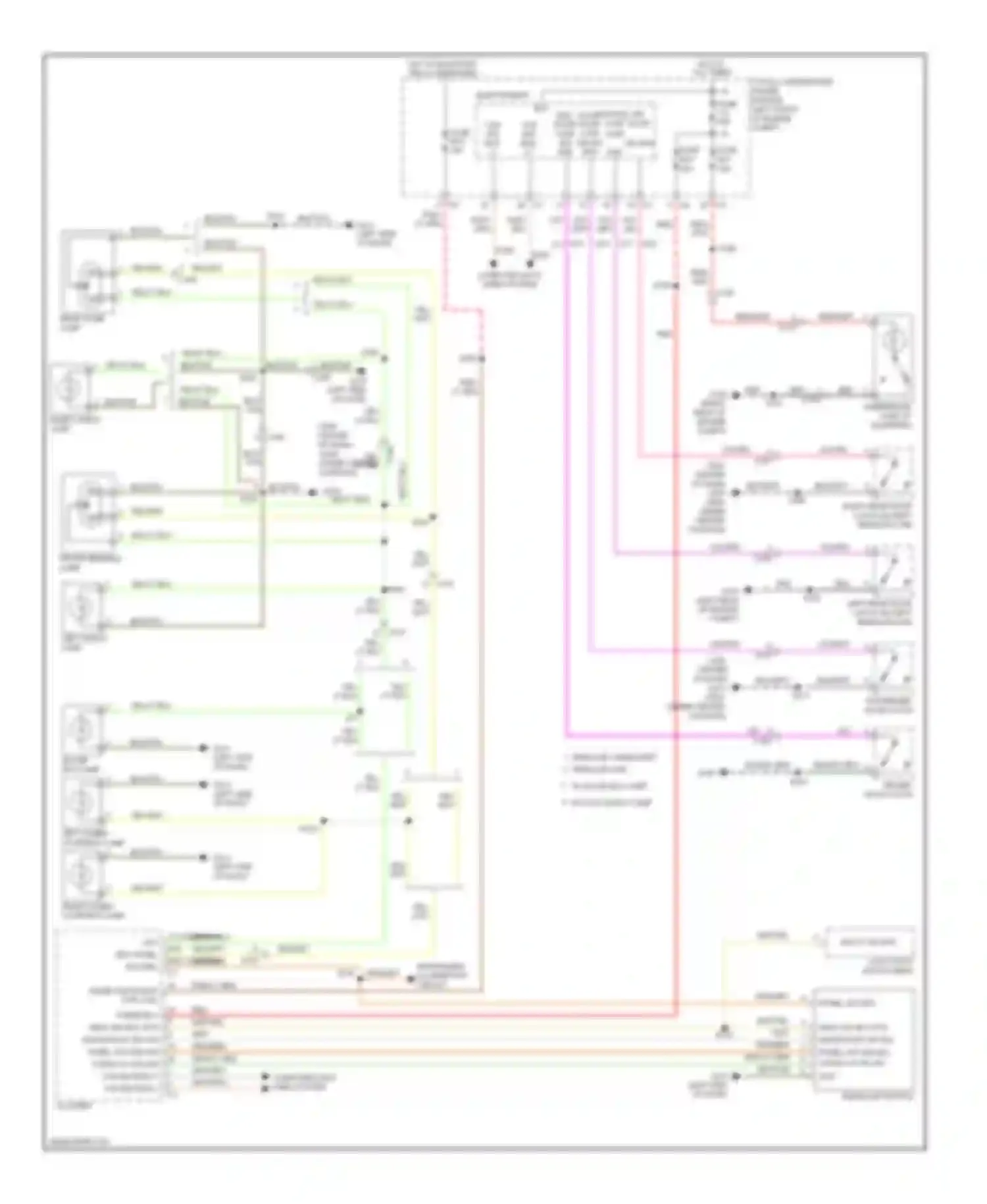 Pickup 2500 RAM  (2011-2012): Courtesy lamps circuit