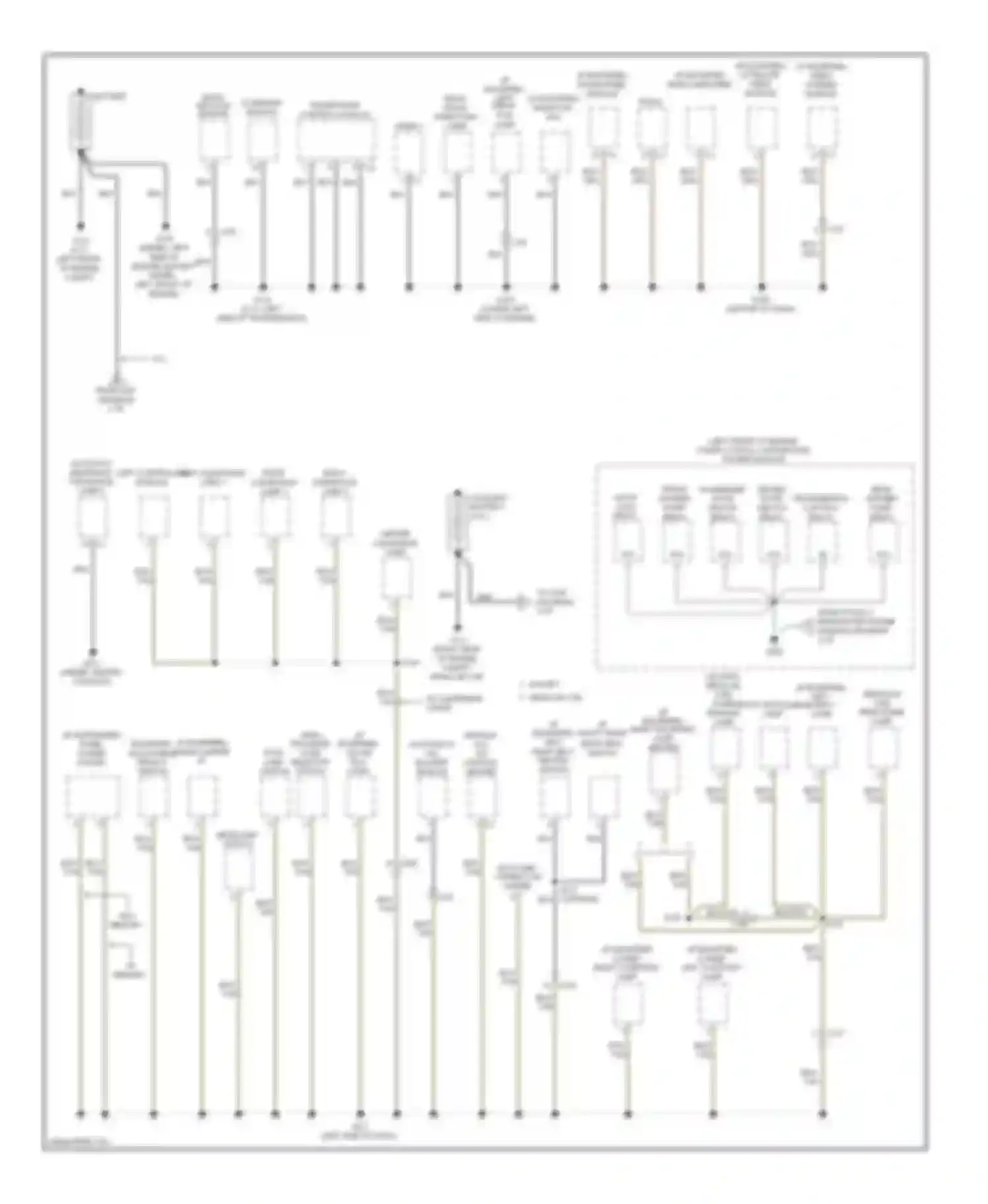 Pickup 3500 RAM  (2011-2012): Ground distribution circuit (1 of 3)