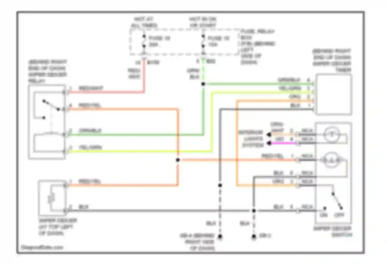 9-2X Saab I (2004-2006): Wiper deicer circuit