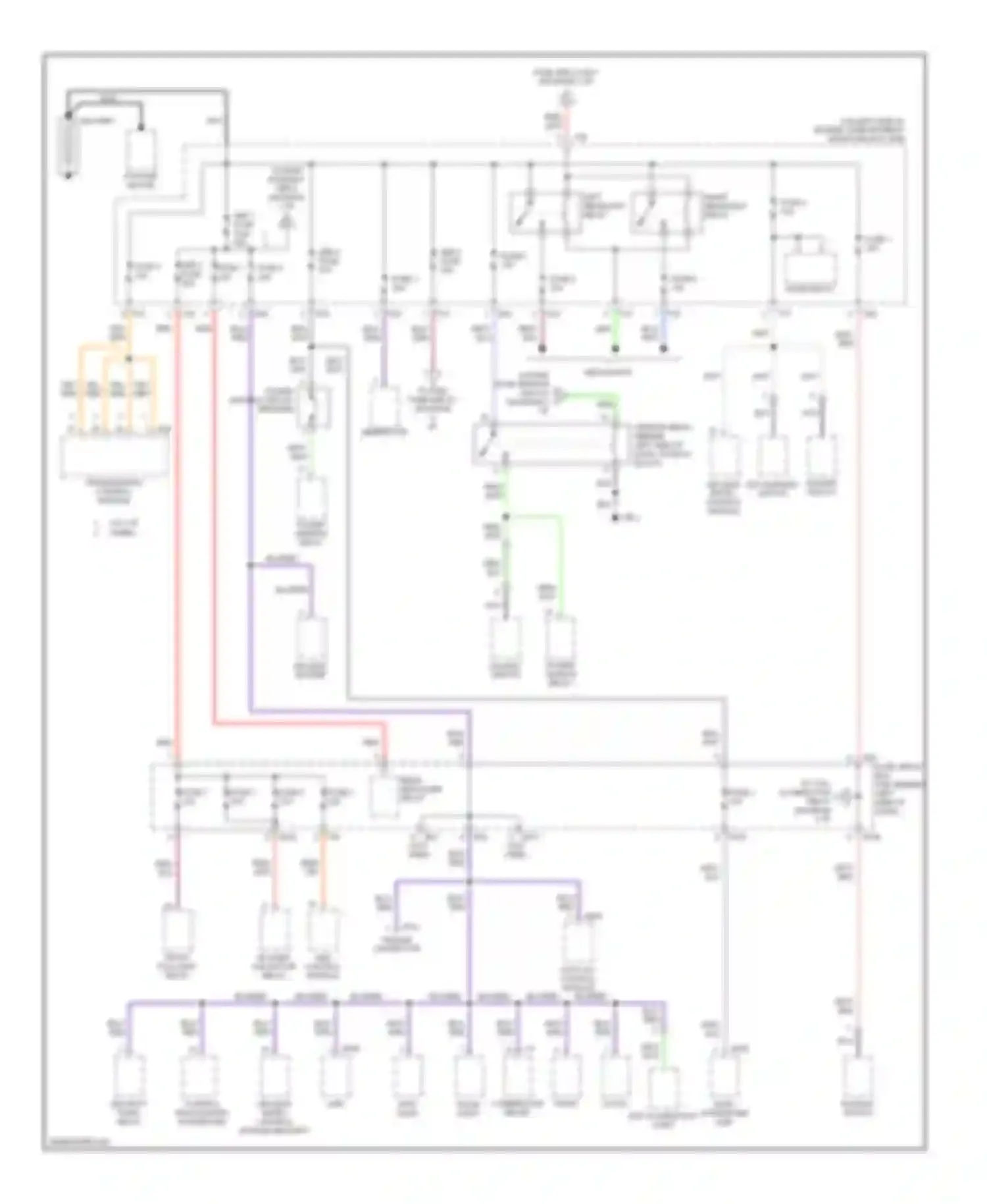 9-2X Saab I (2004-2006): Power distribution circuit (1 of 4)