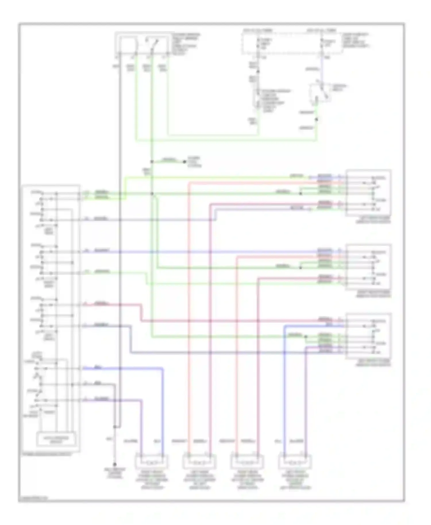 9-2X Saab I (2004-2006): Power windows circuit