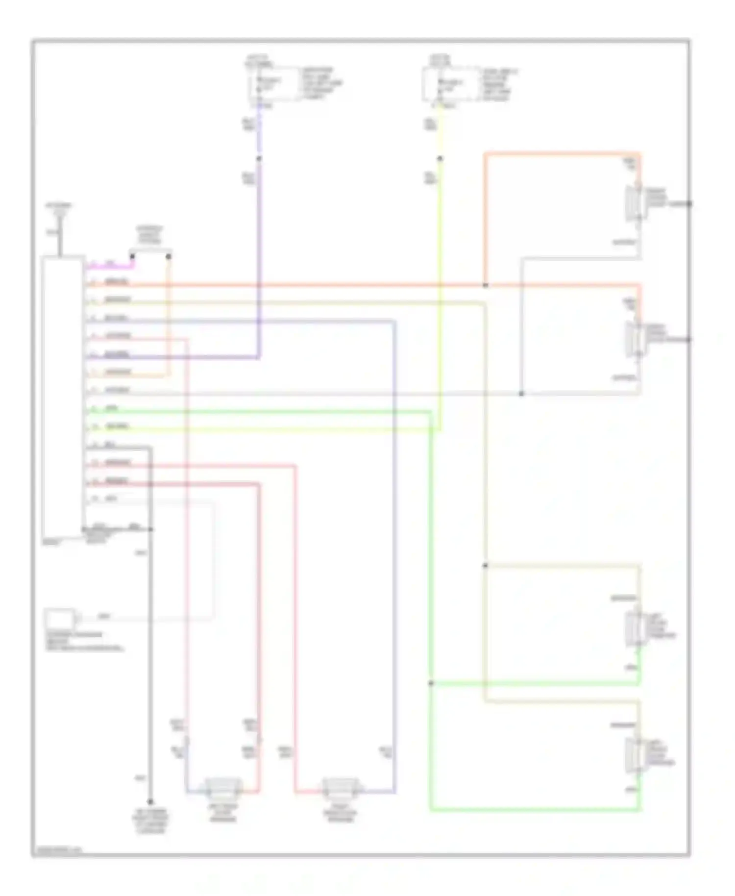 Wiring diagram left front door speaker for Saab 9-2X I (2004-2006) (1 of 1)