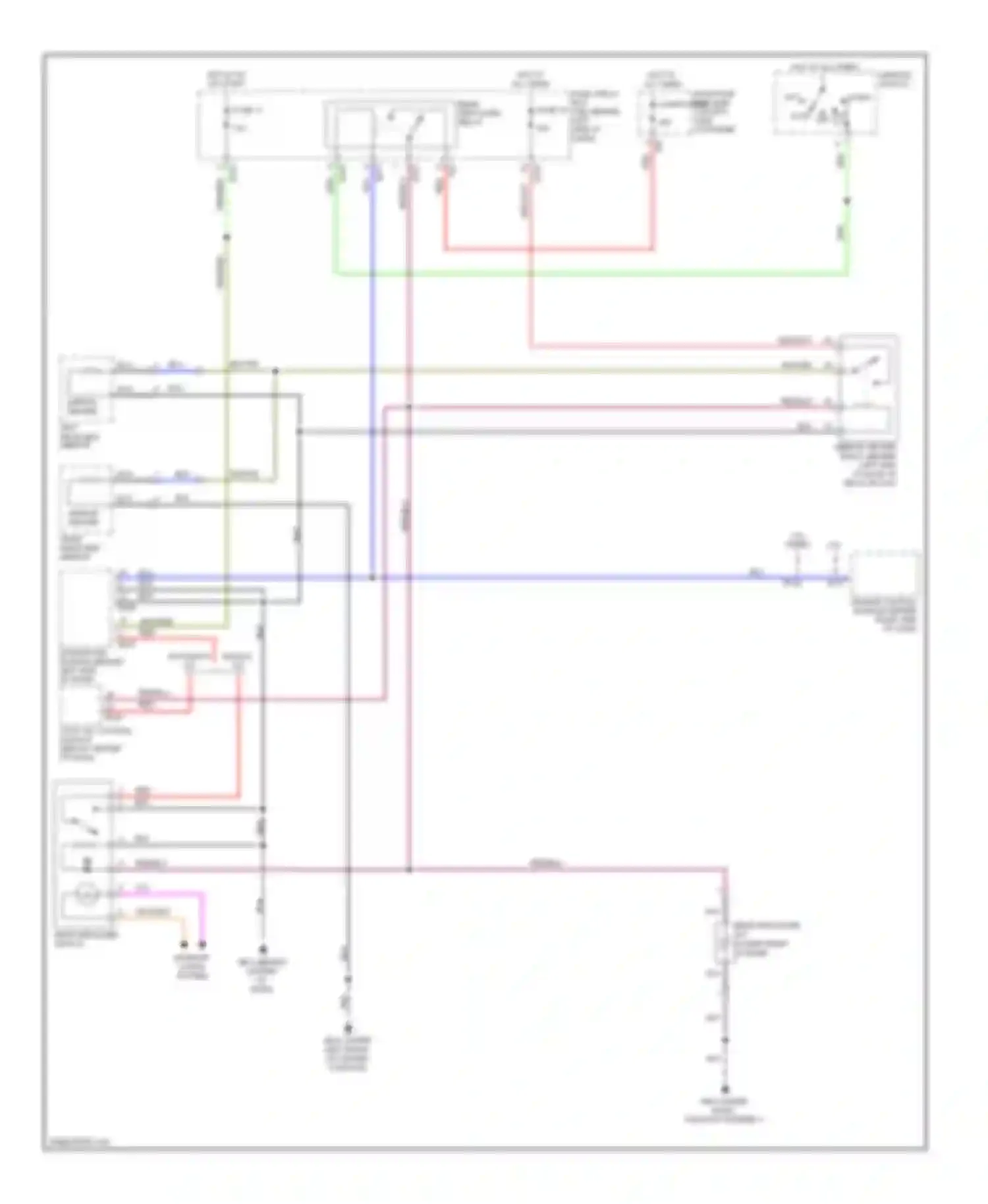 Wiring diagram mirror heater for Saab 9-2X I (2004-2006) (2 of 2)