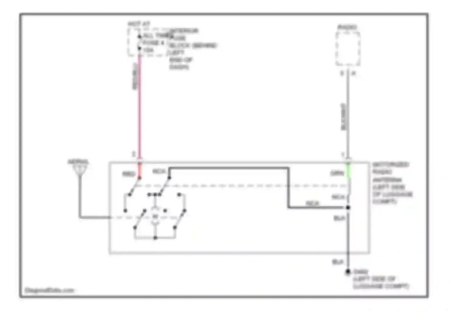 9-3 Saab I (1998-2003): Power antenna circuit