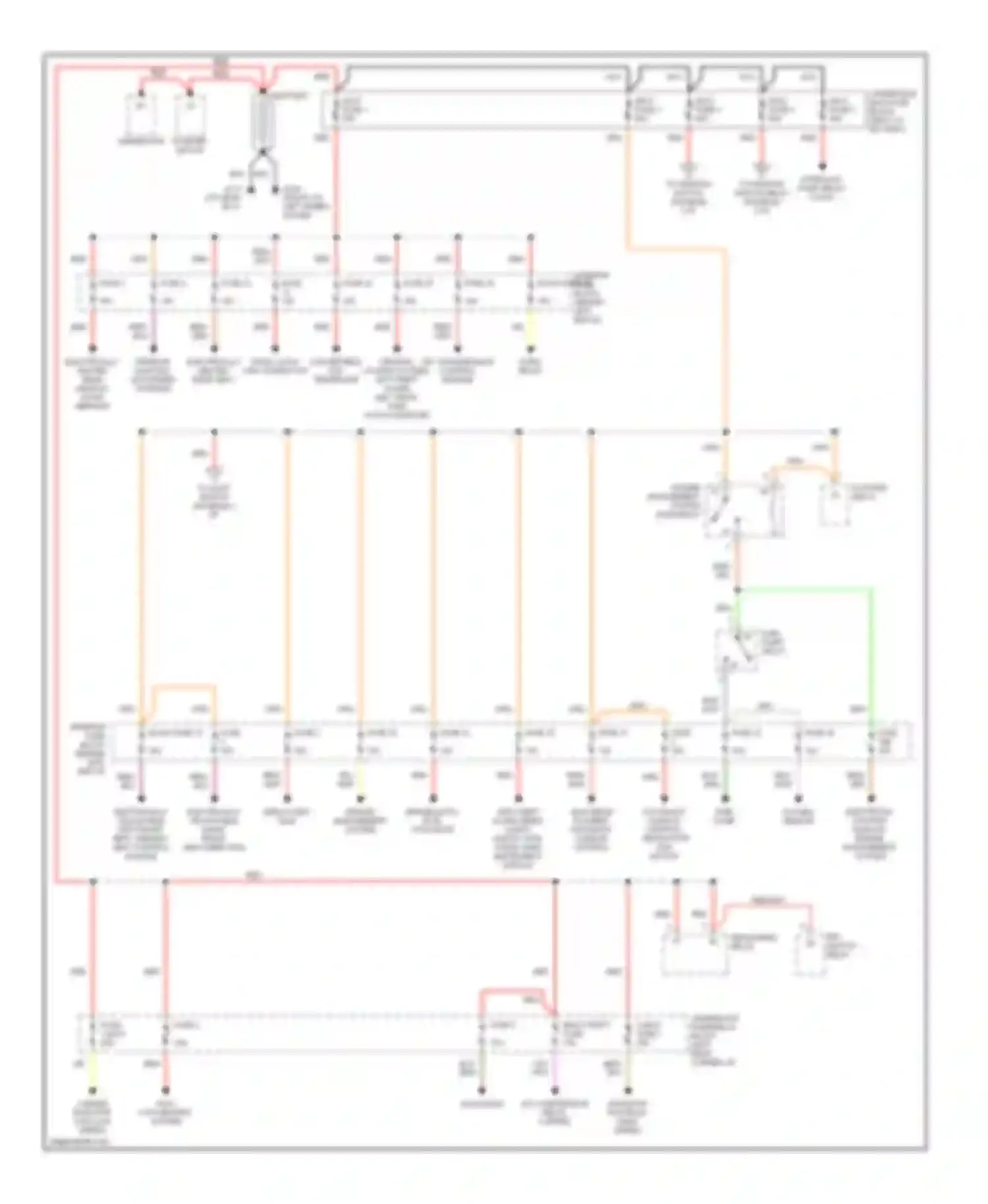 9-3 Saab I (1998-2003): Power distribution circuit (1 of 2)