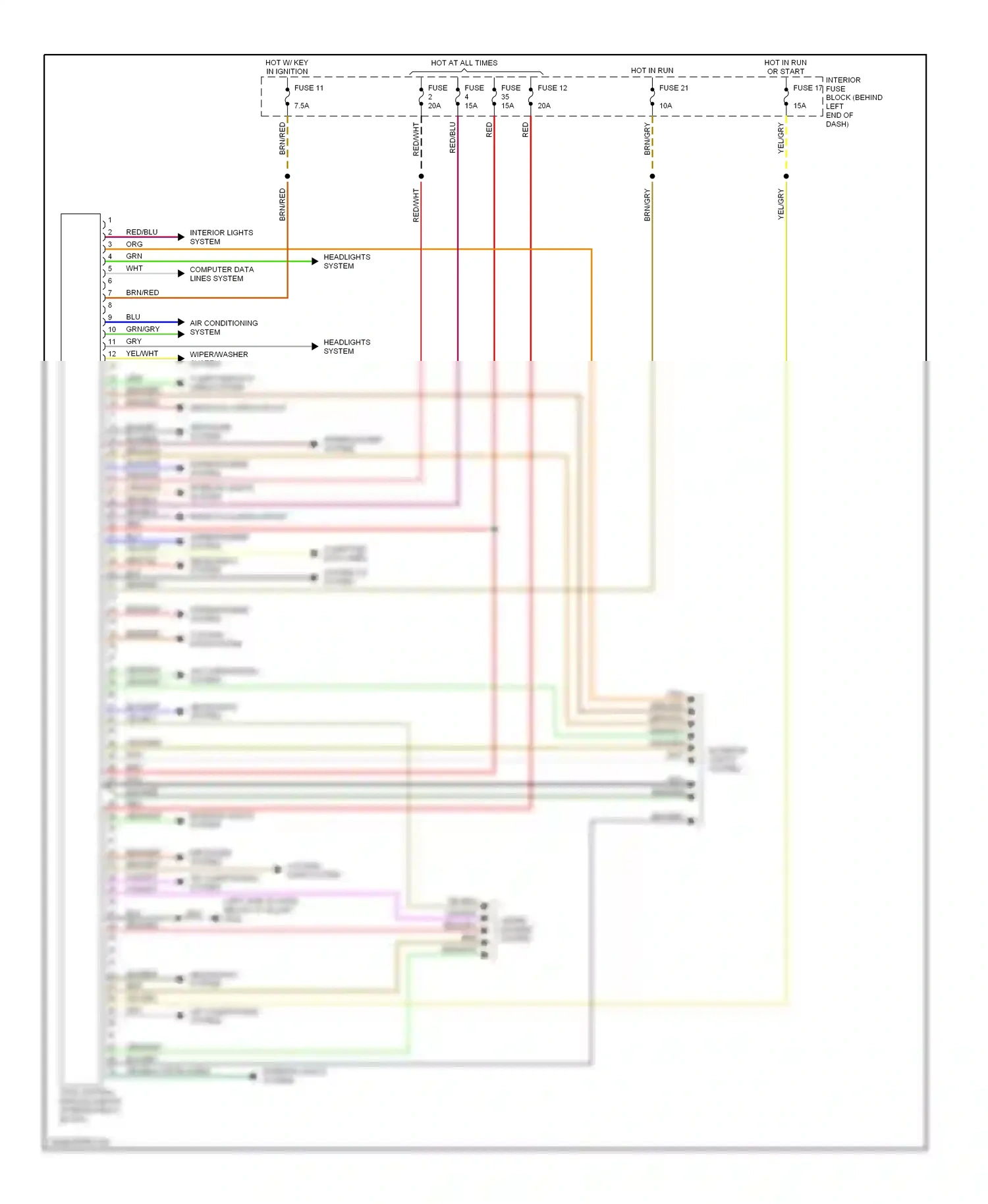 Saab 9-3 I (1998-2003) computer data lines system a/c system wiring diagram  (1 of 1)