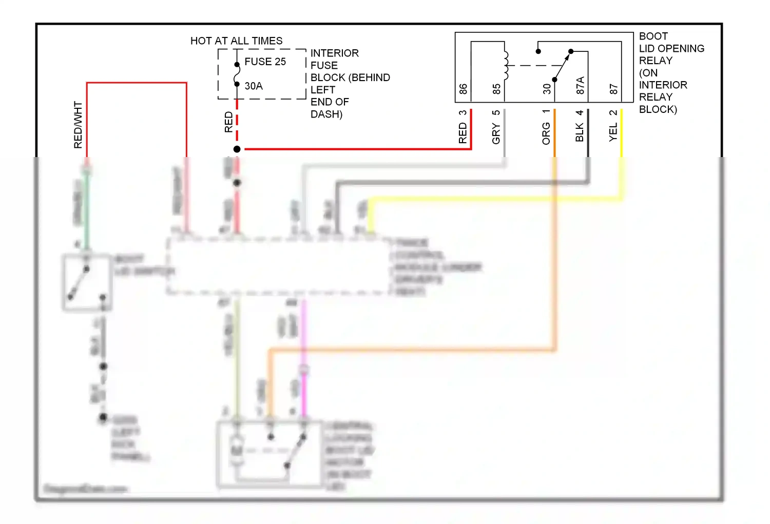 Saab 9-3 I (1998-2003) (left kick panel) wiring diagram  (9 of 9)
