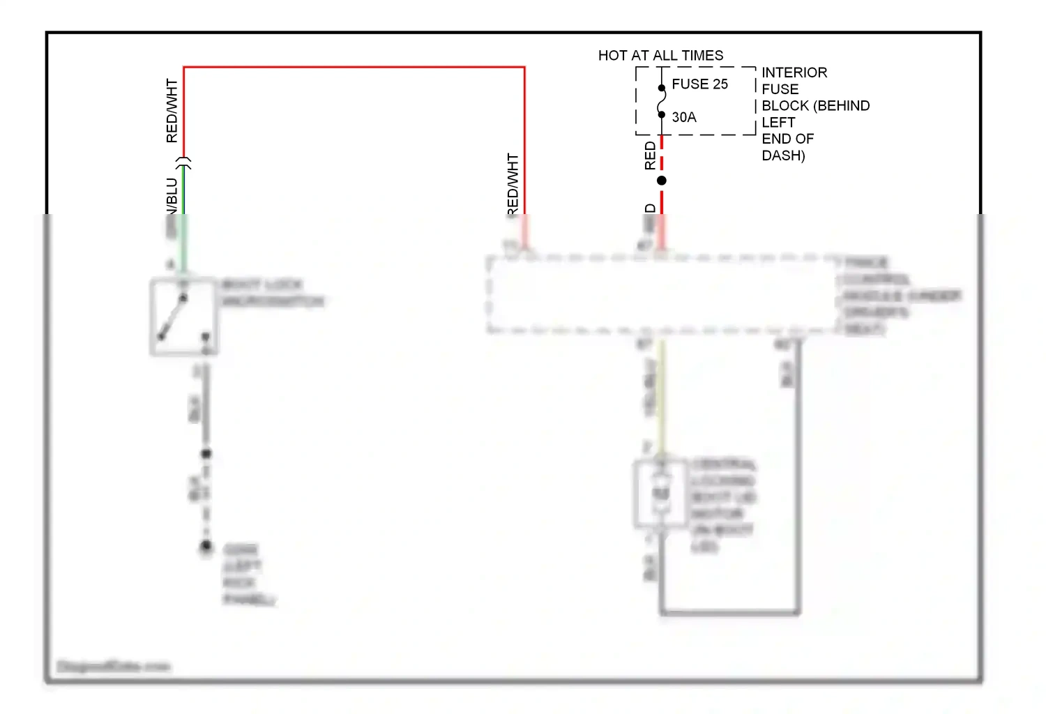 Saab 9-3 I (1998-2003) (left kick panel) wiring diagram  (8 of 9)