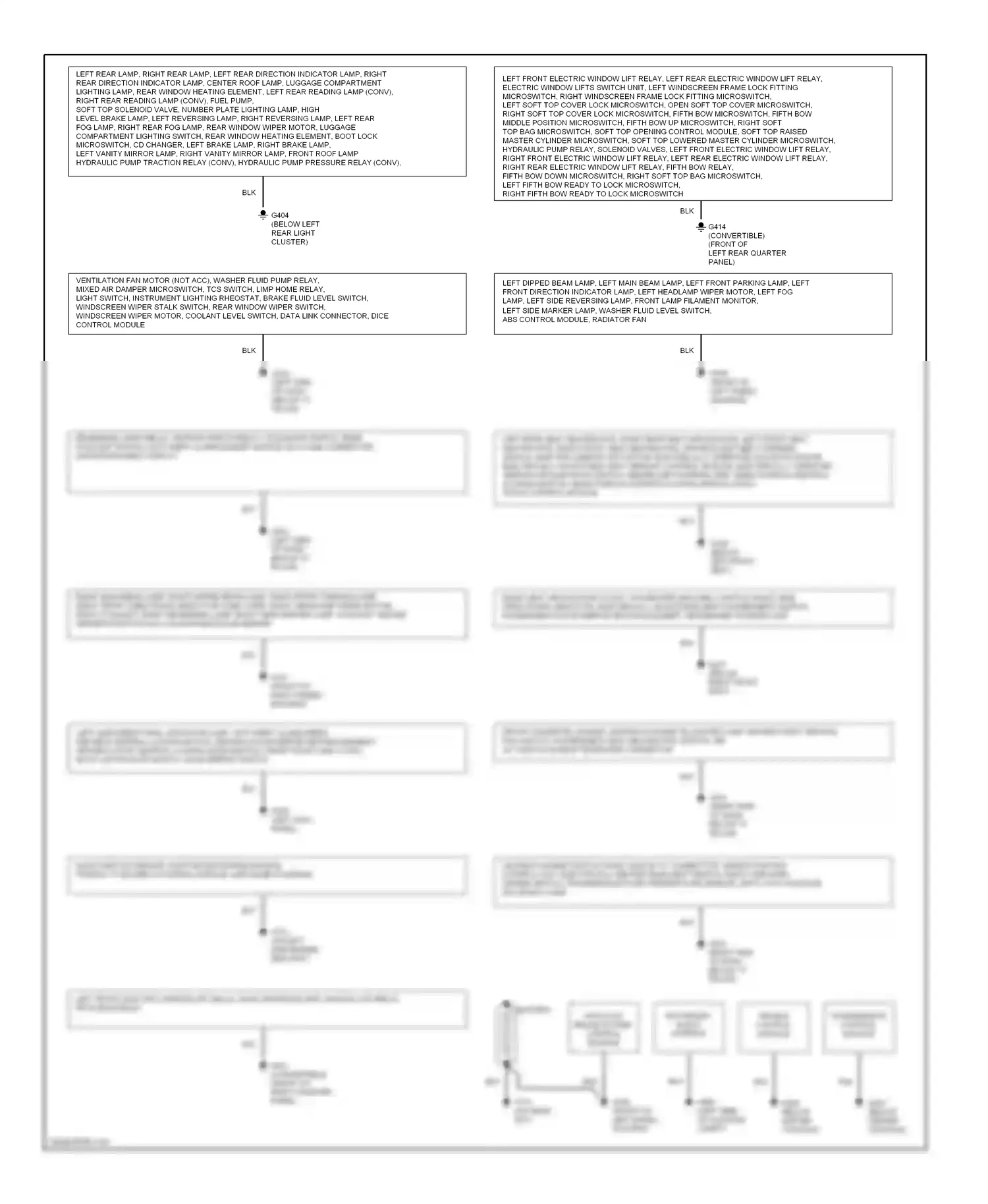 Saab 9-3 I (1998-2003) (left kick panel) wiring diagram  (5 of 9)