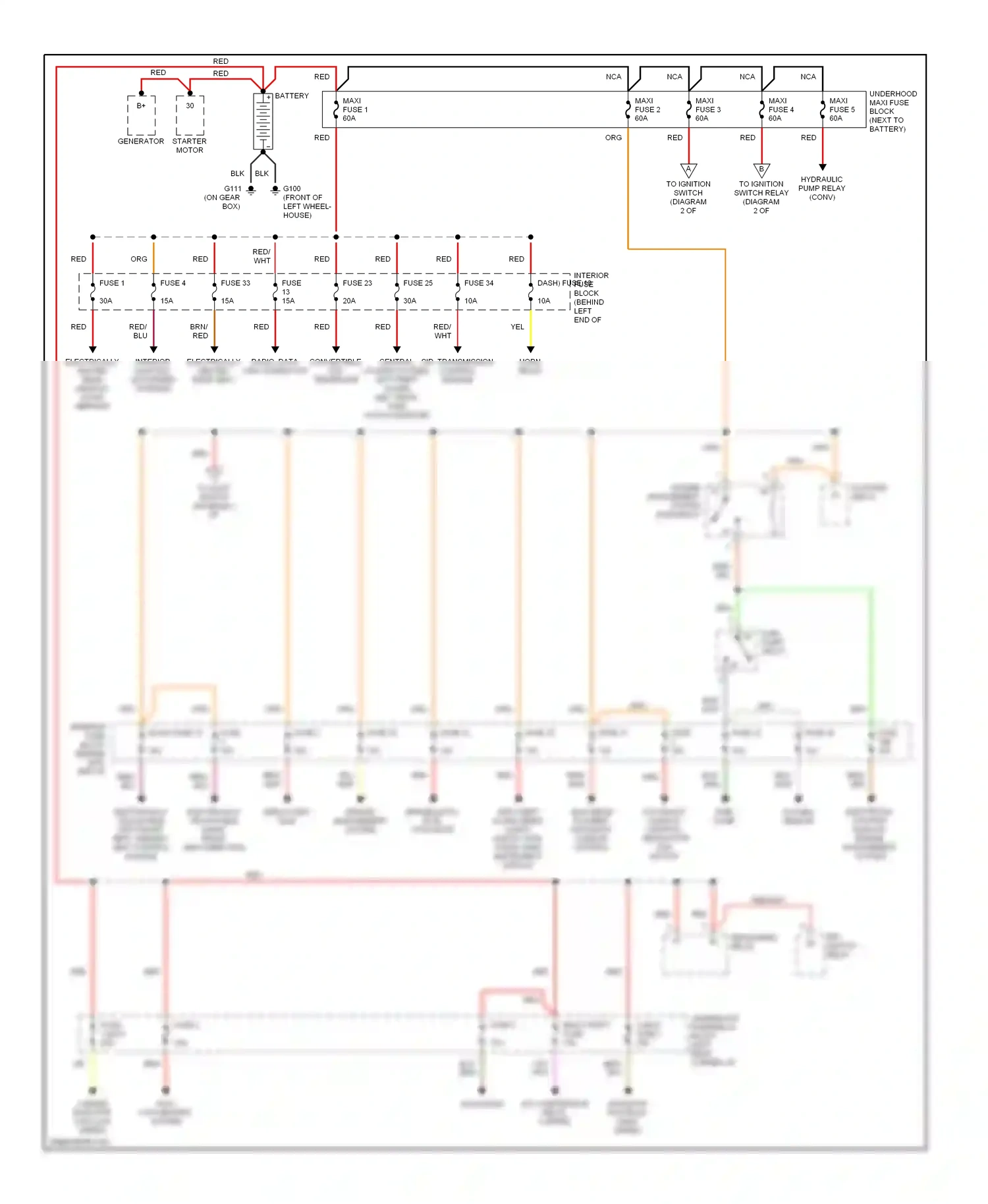Saab 9-3 I (1998-2003) sid, transmission control module wiring diagram  (1 of 1)